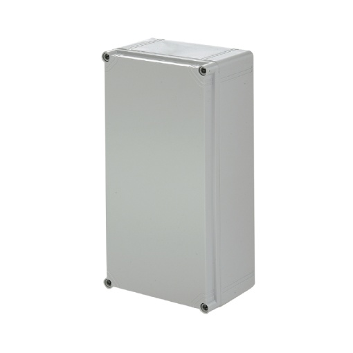 Plastic housing, FPC polycarbonate empty enclosure, 400 x 200 x 132 mm, Polycarbonate, untreated, Light Grey