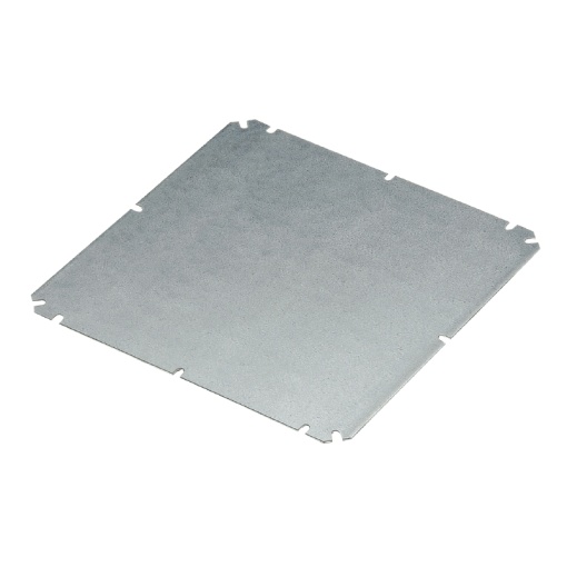 Mounting plate Housing, FPC polycarbonate empty enclosure, Mounting plate, 260 x 260 x 1.5 mm, Sheet steel, galvanized, silver
