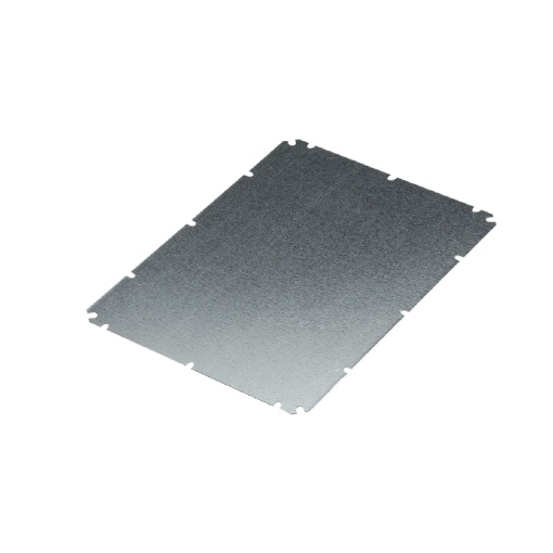Mounting plate Housing, FPC polycarbonate empty enclosure, Mounting plate, 360 x 260 x 1.5 mm, Sheet steel, galvanized, silver