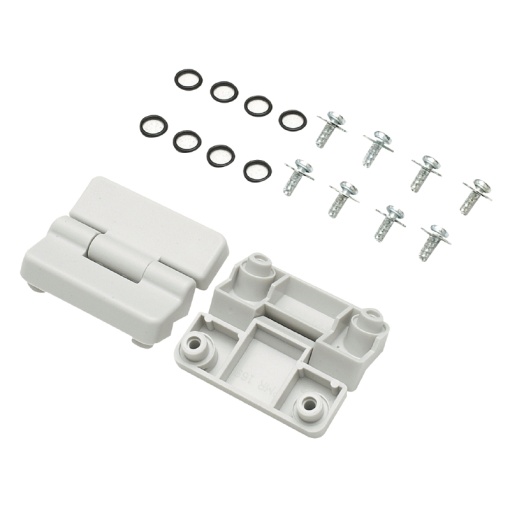 Hinge Housing, FPC polycarbonate empty enclosure, Hinge, 50 x 40 x 16.5 mm, Plastic, Light Grey