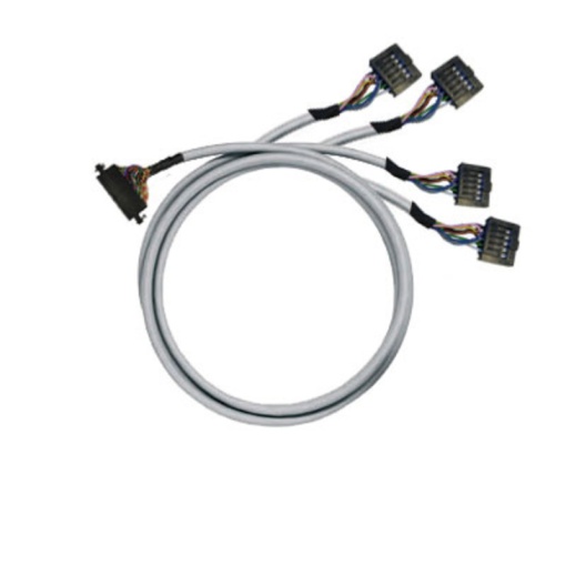 PLC-wire, Digital signals, 10-pole, Cable LiYY, 4 m, 0.25 mm²
