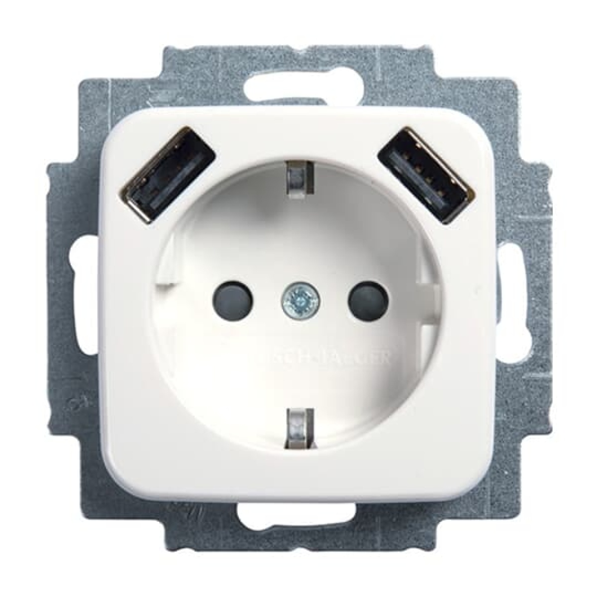 SCHUKO USB socket insert Safety Shutter with USB AA alpine white - Reflex SI
