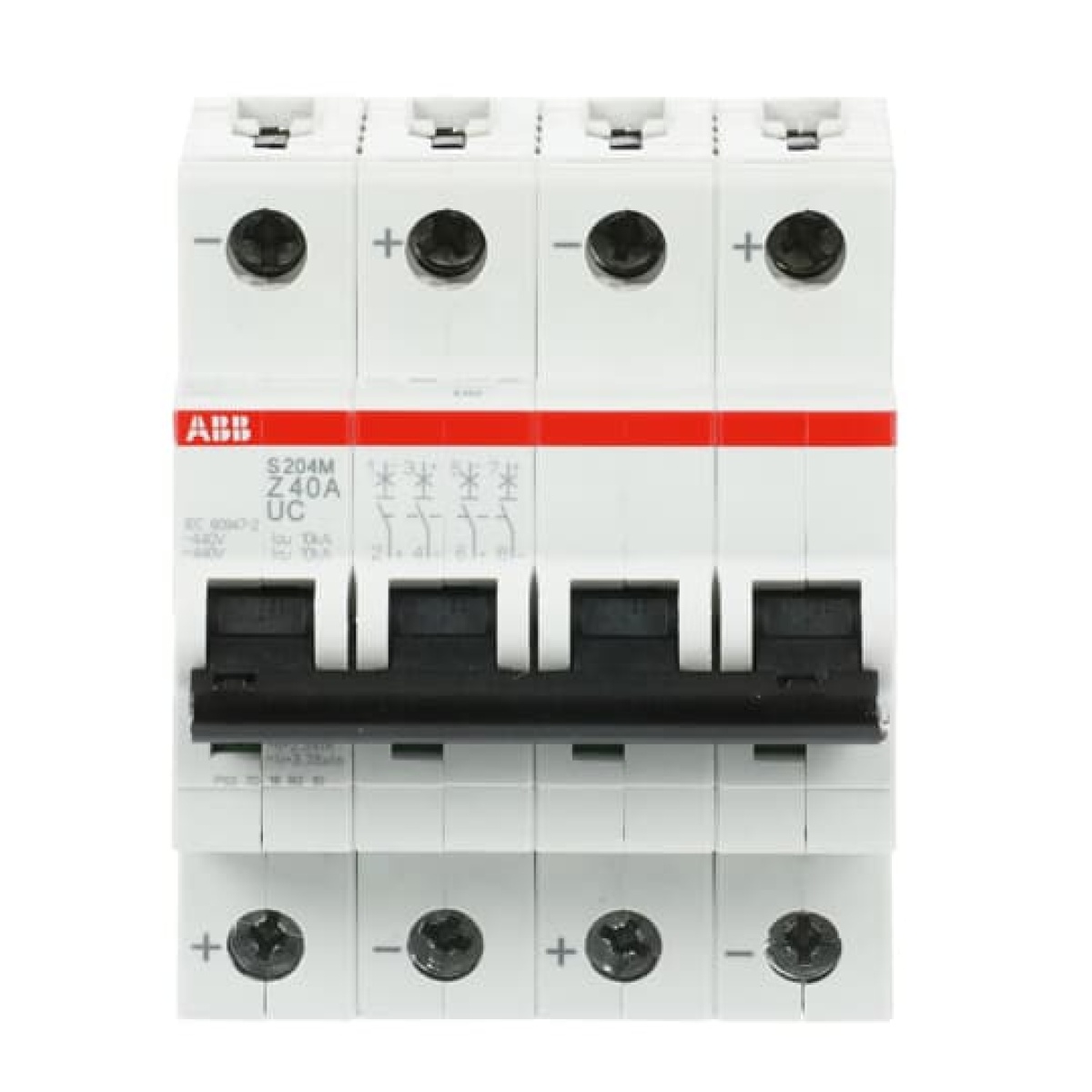 Miniature Circuit Breaker - S200MUC - 4P - 40 A - Z - AC 10 kA