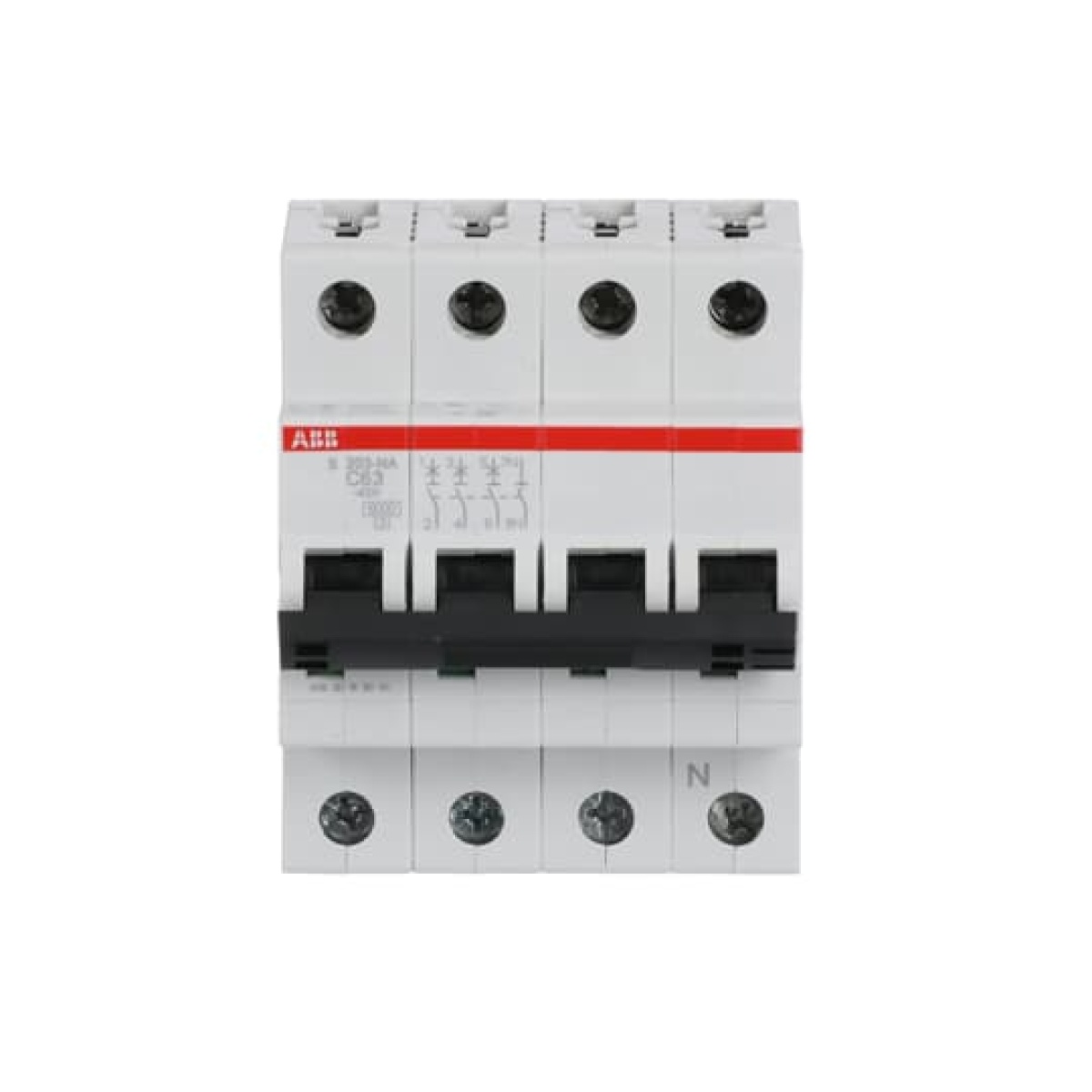 Miniature Circuit Breaker - S200 - 3PN - 63 A - C - AC 6 kA