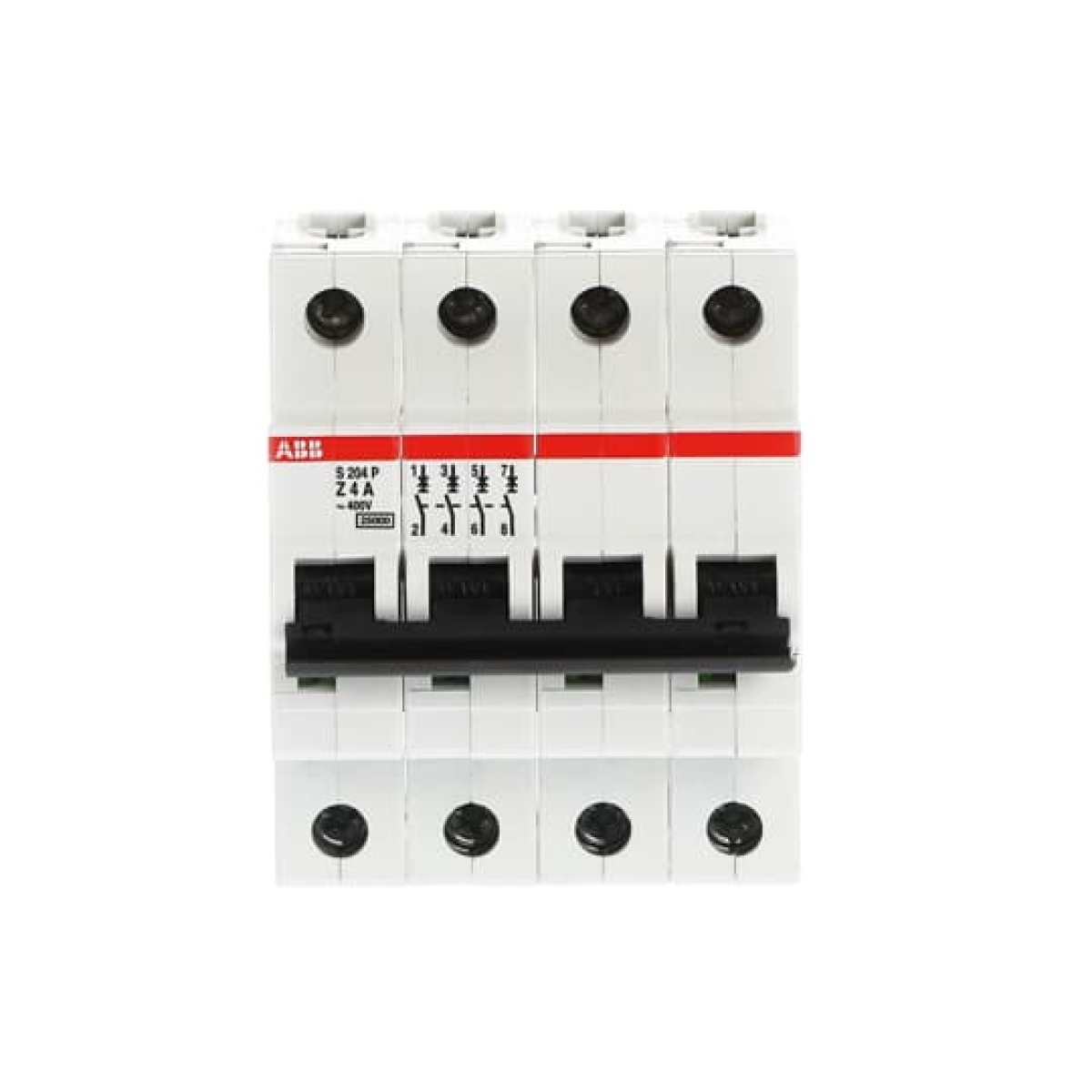 S204P-Z4 Miniature Circuit Breaker - 4P - Z - 4 A