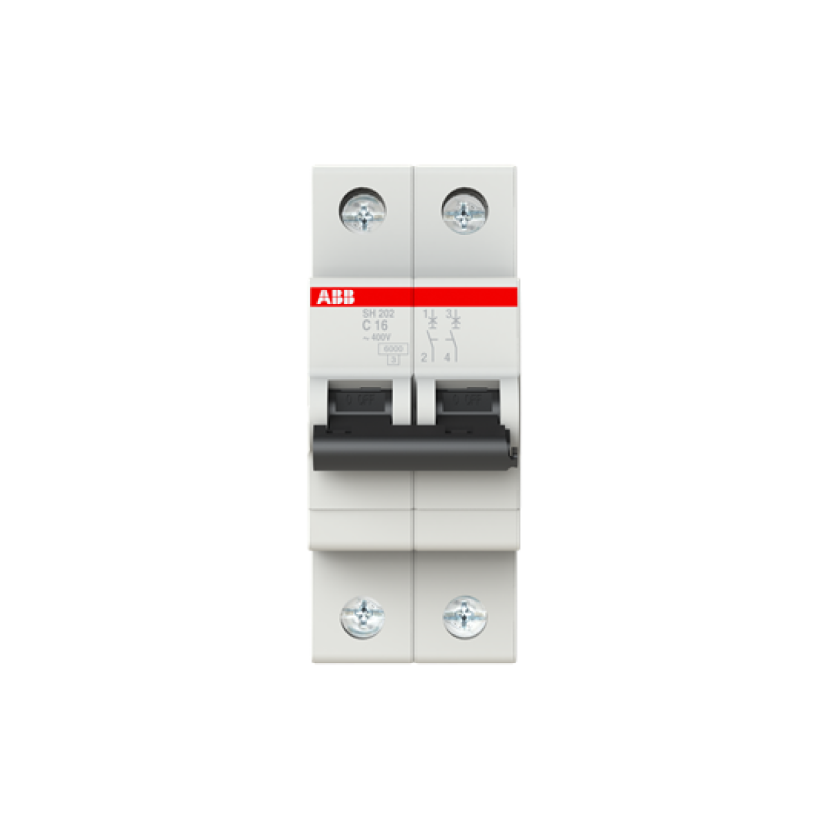 Miniature Circuit Breaker - SH200 - 2P - 16 A - C - AC 6 kA