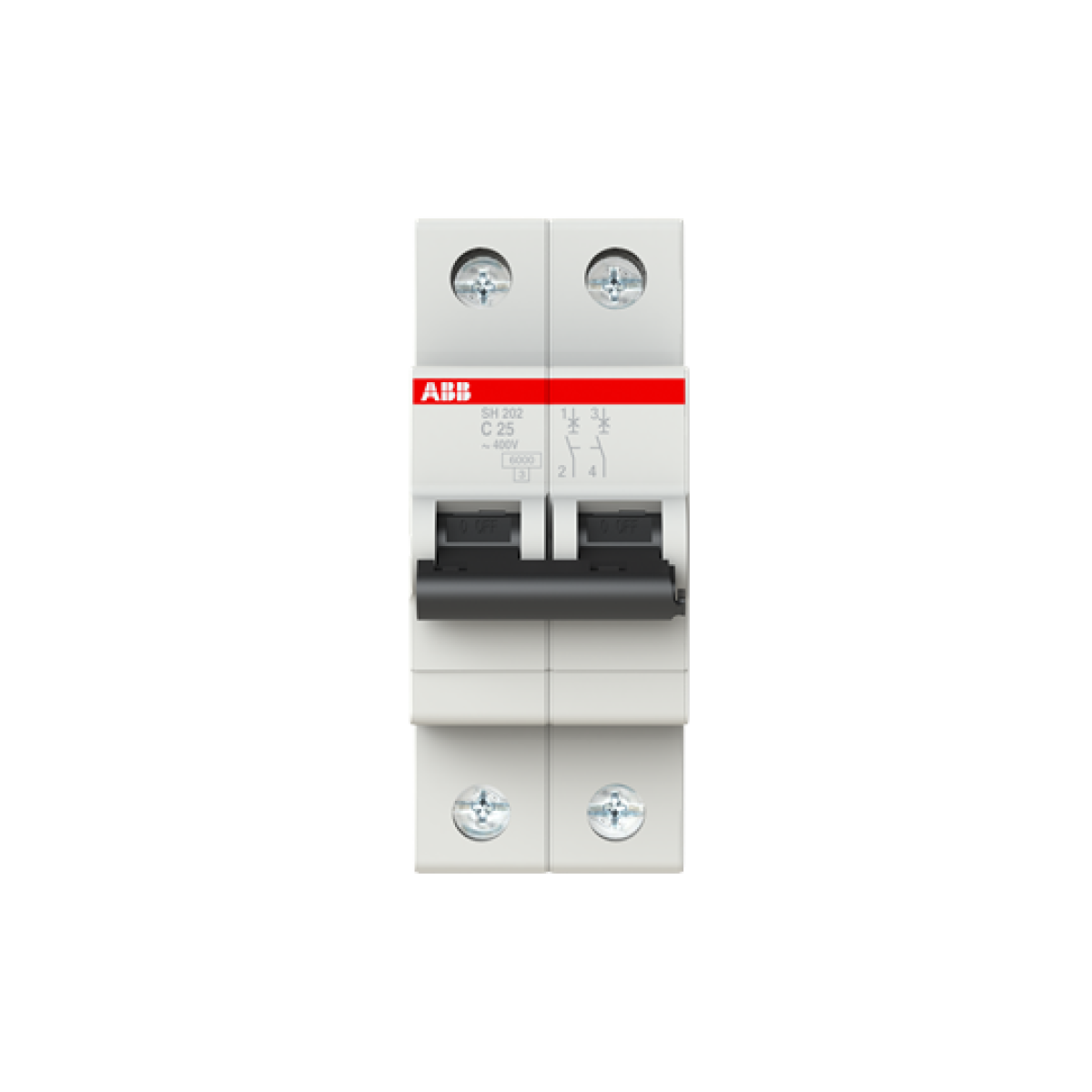 Miniature Circuit Breaker - SH200 - 2P - 25 A - C - AC 6 kA
