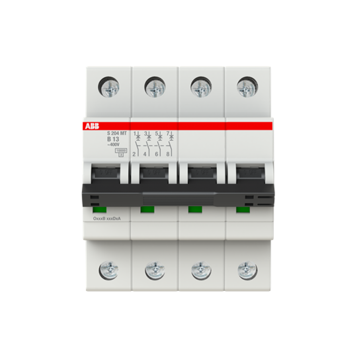 Miniature Circuit Breaker - S200MT - 4P - 13 A - B - 10 kA