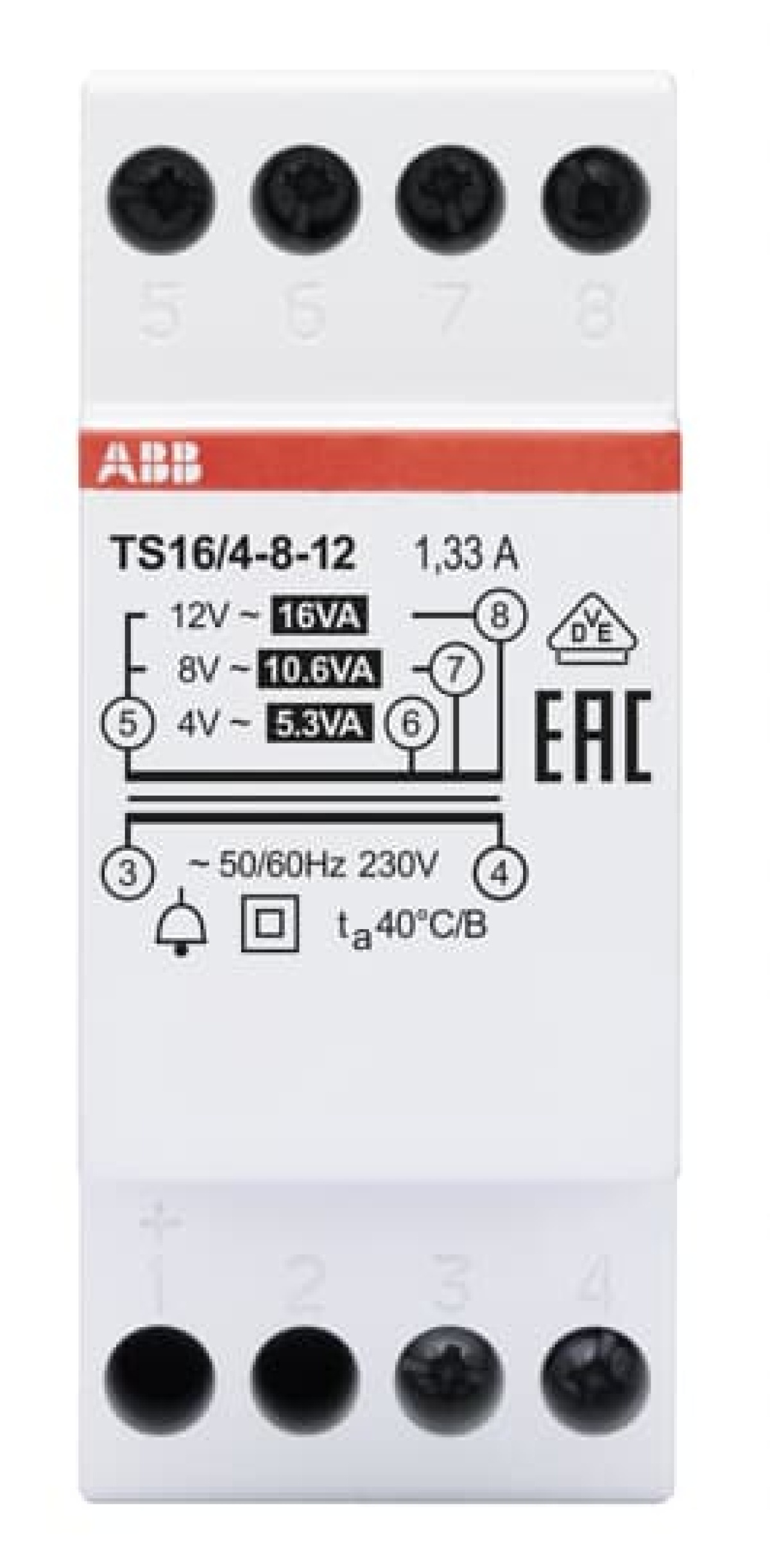 TS164-8-12 Non-inherently short-circuit proof bell transformer