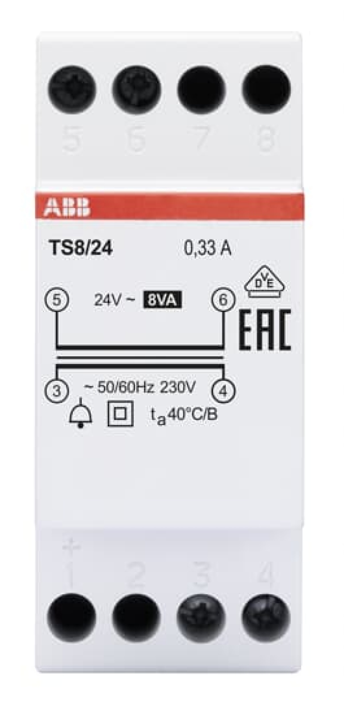 TS824 Non-inherently short-circuit proof bell transformer