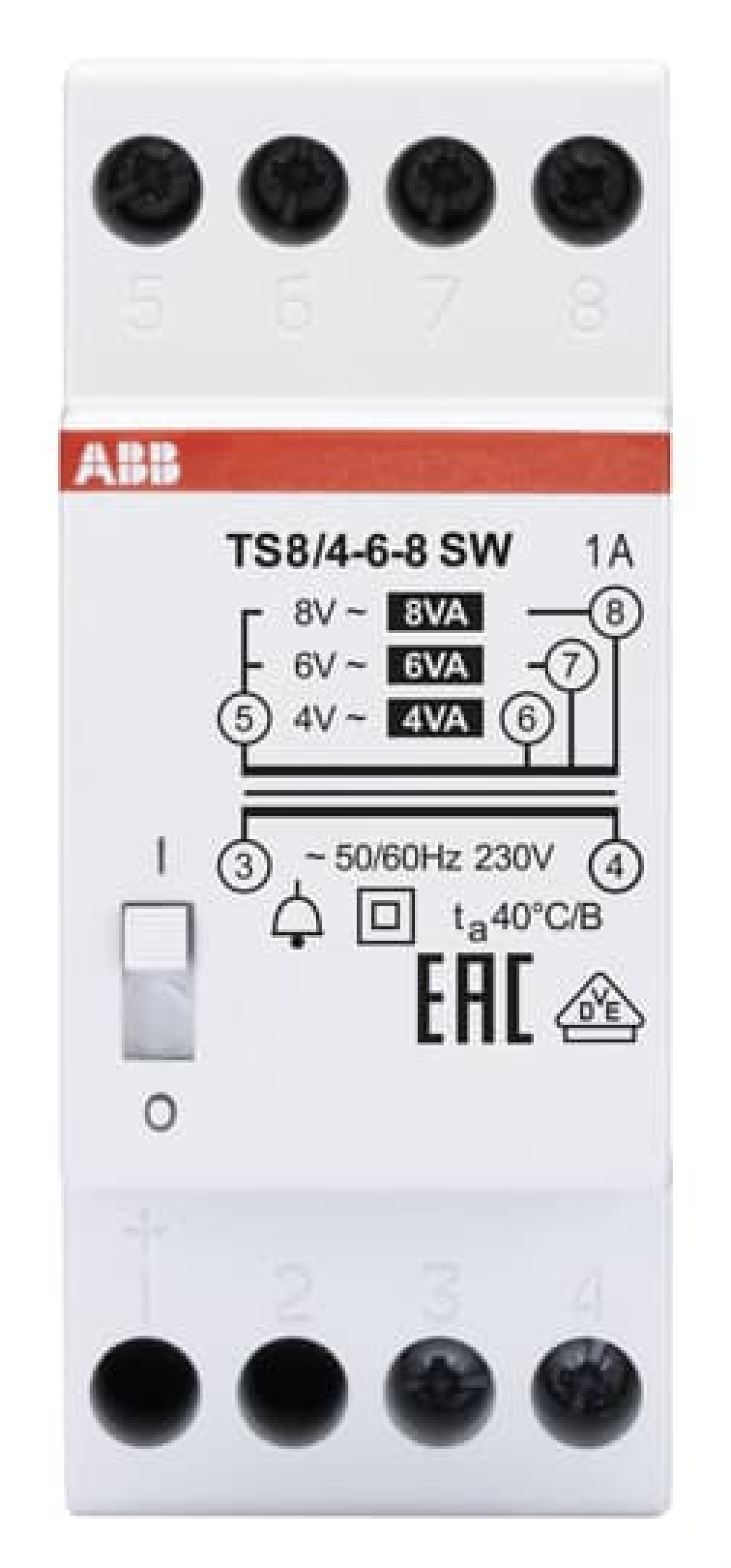TS 84-6-8SW Non-inherently short-circuit proof bell transformer