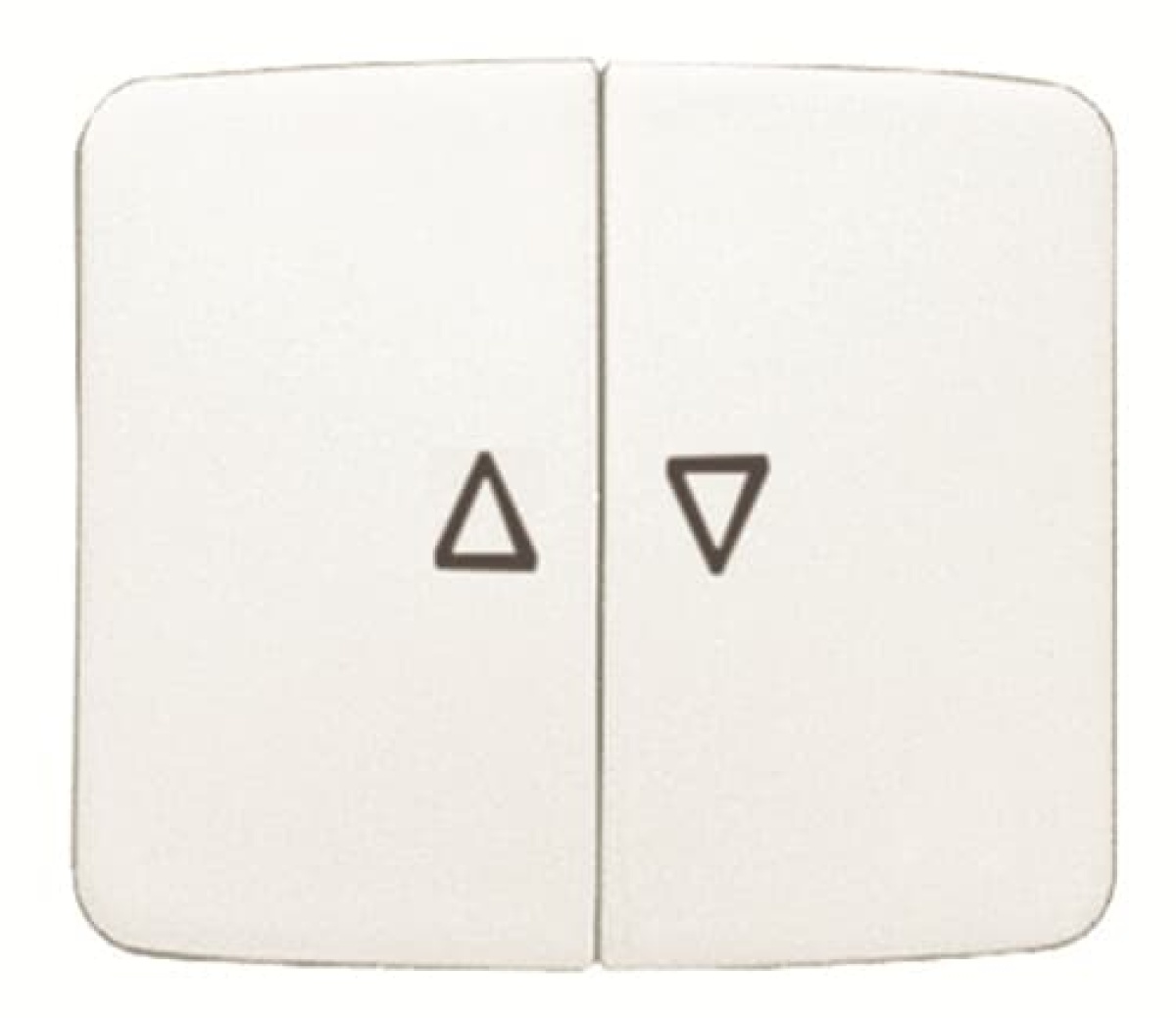 Cover plate Symbol "arrows" for Venetian blind, Two-part rocker Alpine white - Arco