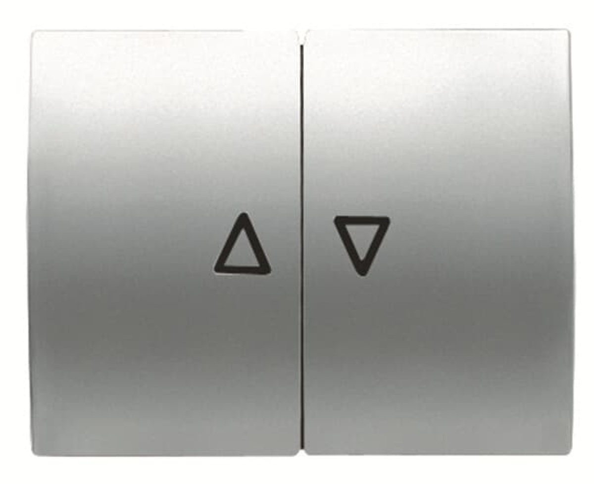 Cover plate Symbol "arrows" for Venetian blind, Two-part rocker Titanium - Olas