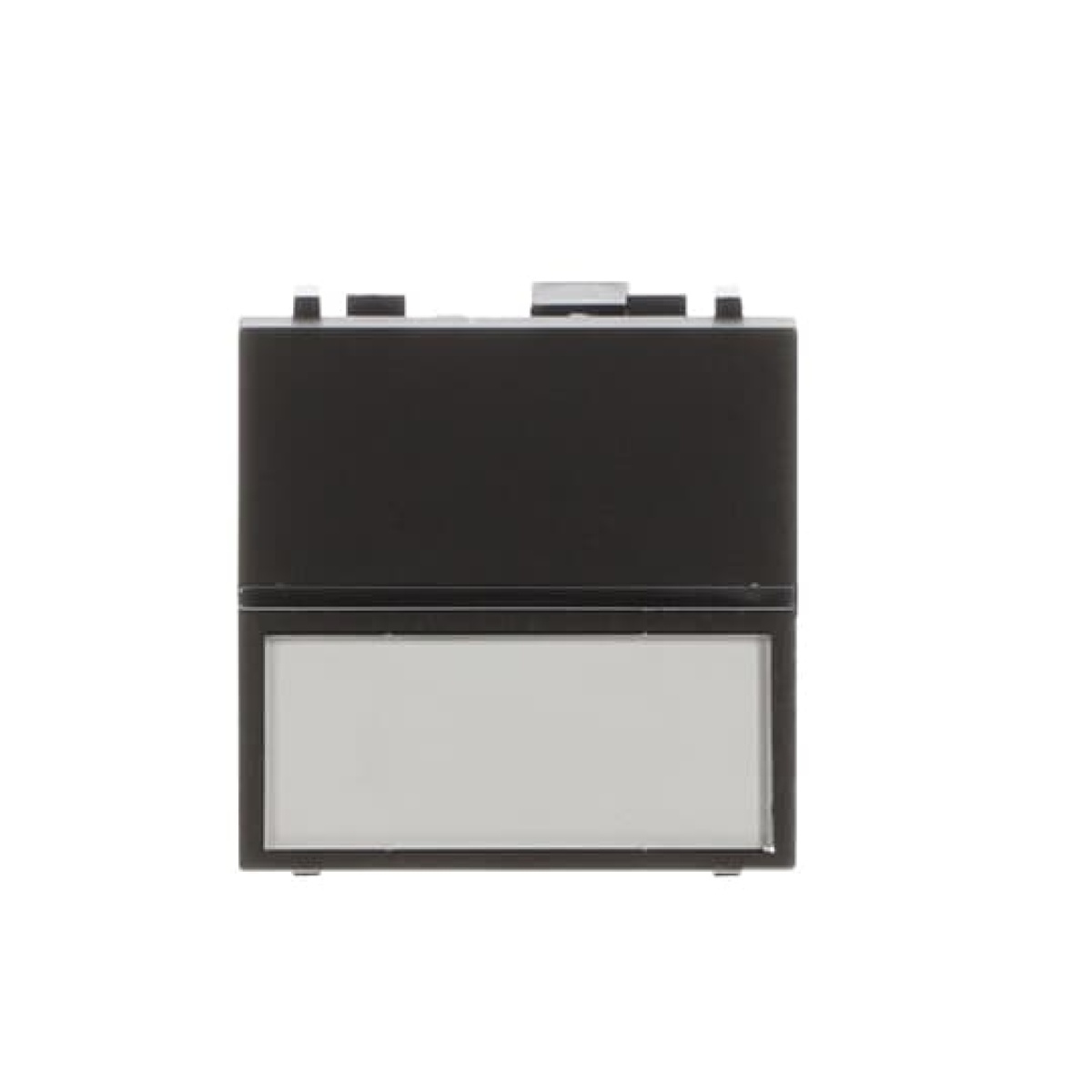 Insertcover Without imprint Push button, Single push button 1P 1NO 0NC 1CO Anthracite - Zenit