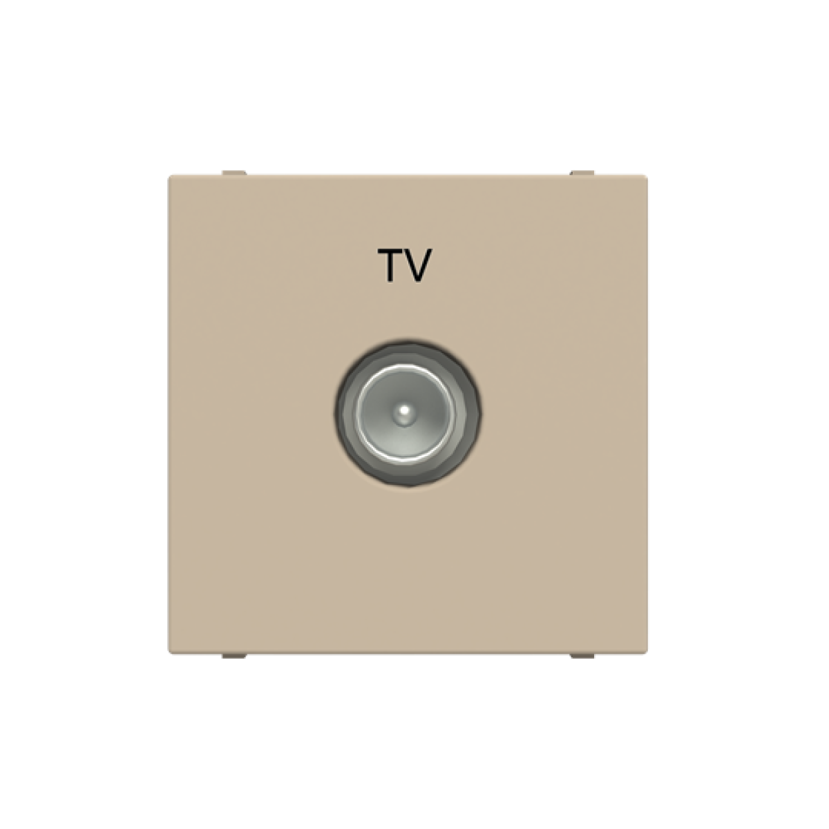 TV outlet SAT 1 gang Champagne - Zenit