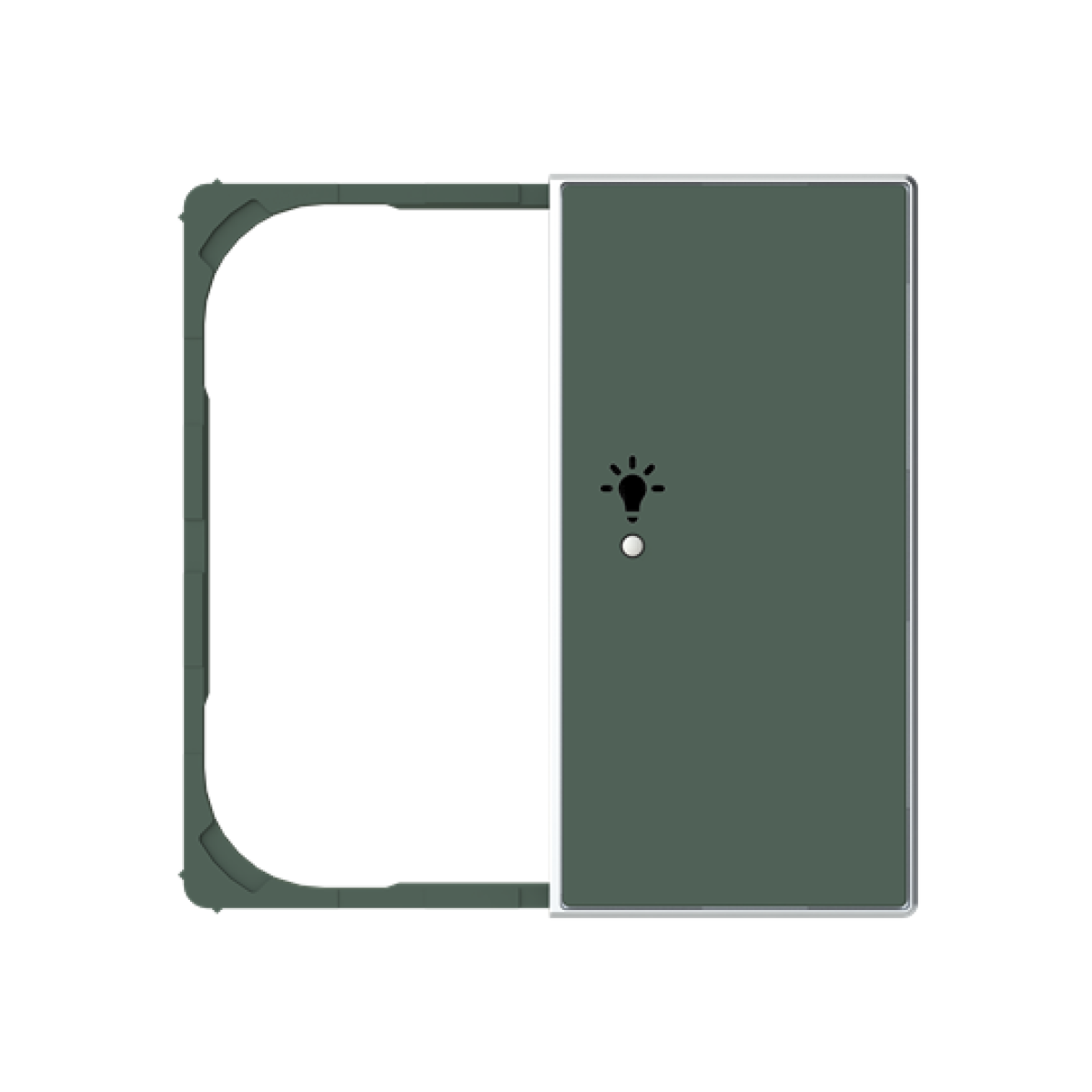 Cover plate Symbol "light" for Switchpush button Single push button Green - Sky Niessen