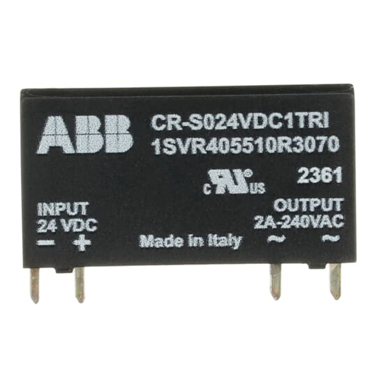 CR-S024VDC1TRI Pluggable optocoupler Input 24 V DC, Output 2 A240 V AC