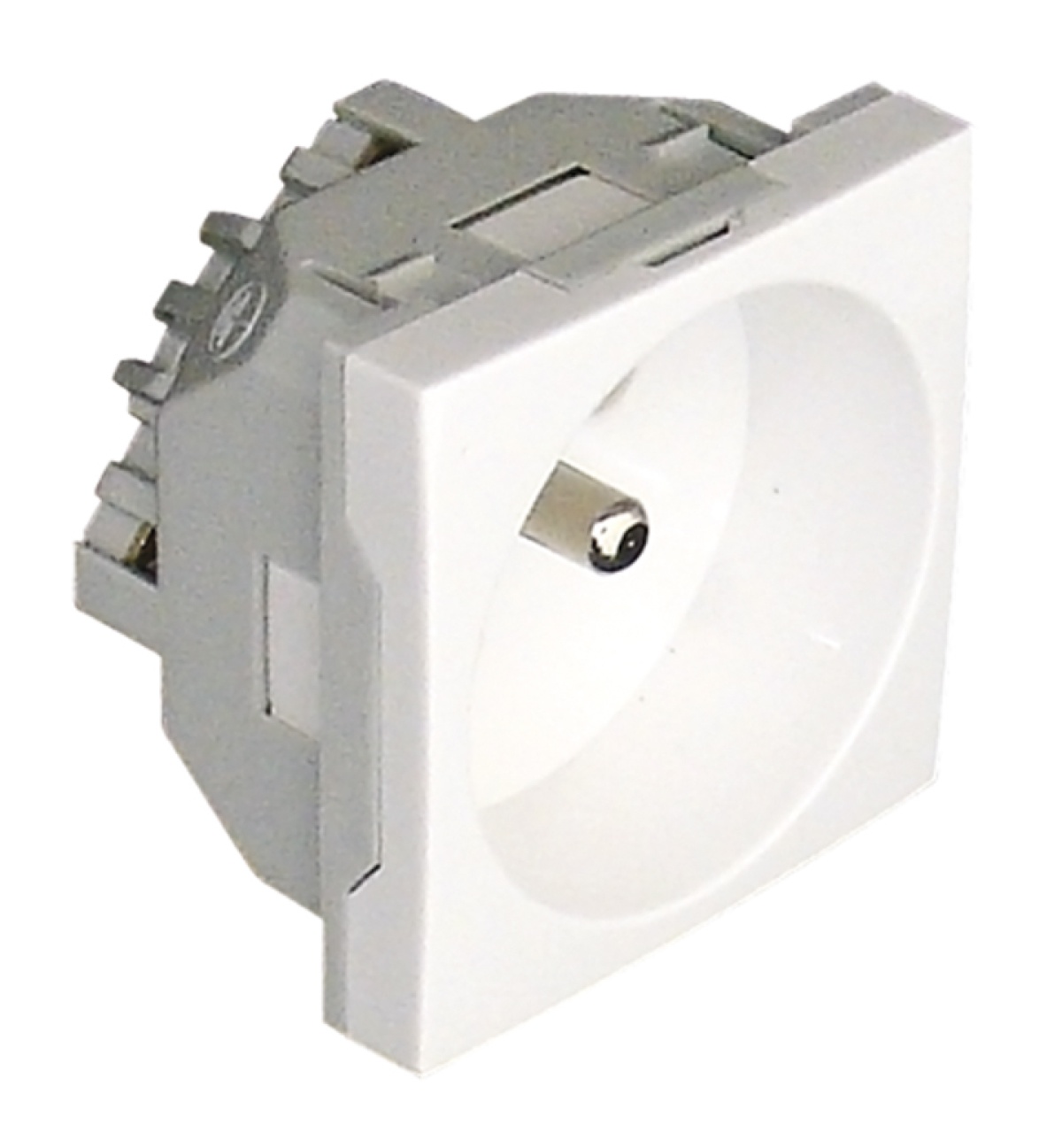 TOMADA FRANCESA COBTURADOR - 2 MÓD BRANCA