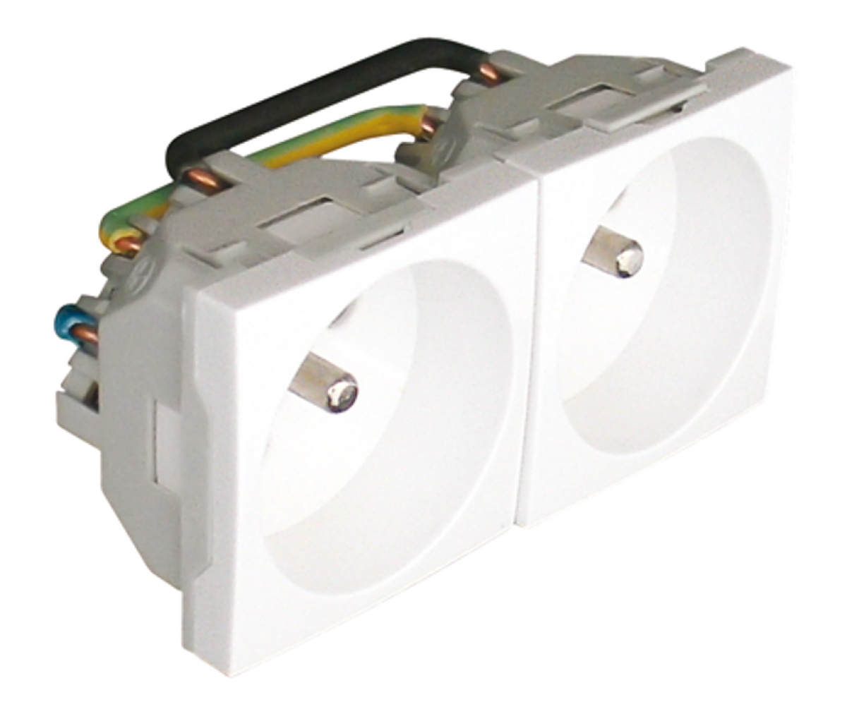 TOMADA DUPLA FRANCESA COBTUR - 4 MÓD BRANCA