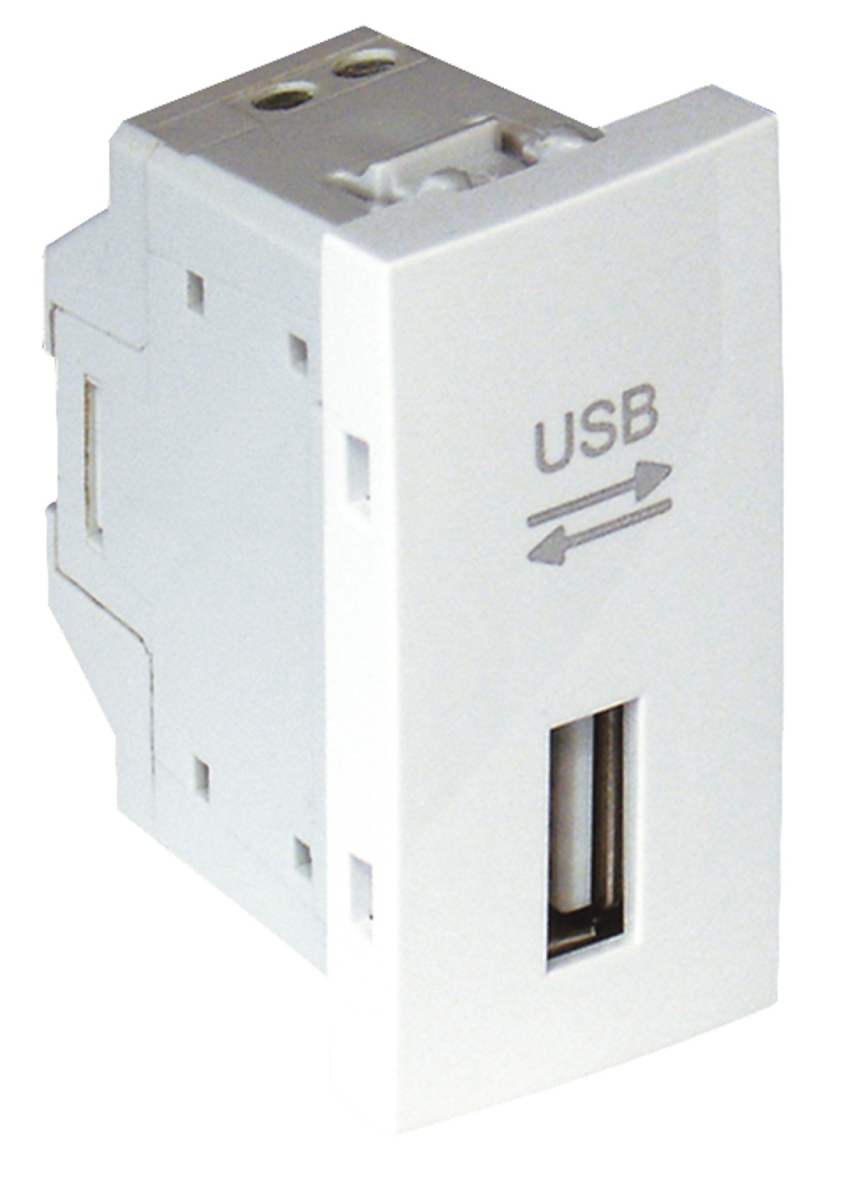 TOMADA DE DADOS USB - 1 MÓD BRANCA