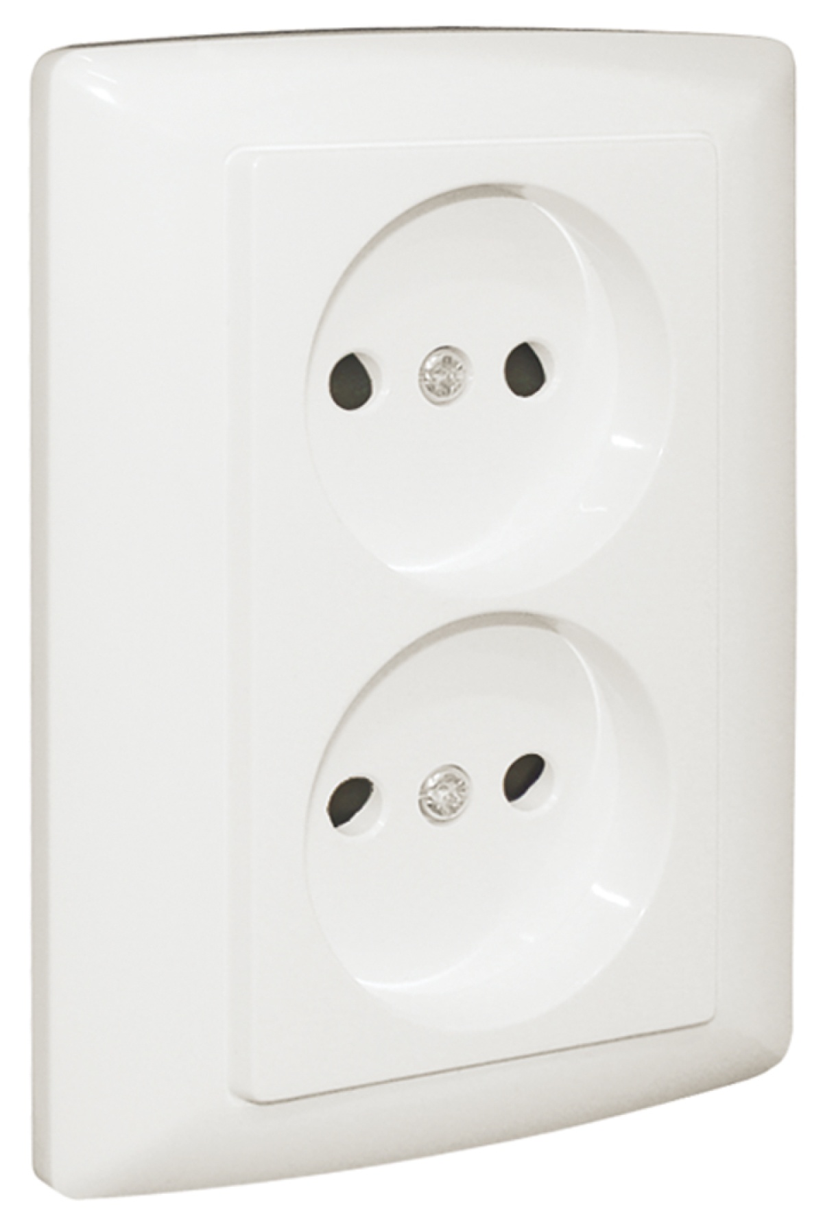 TOMADA DUPLA MONOBLOCO 2P BRANCA