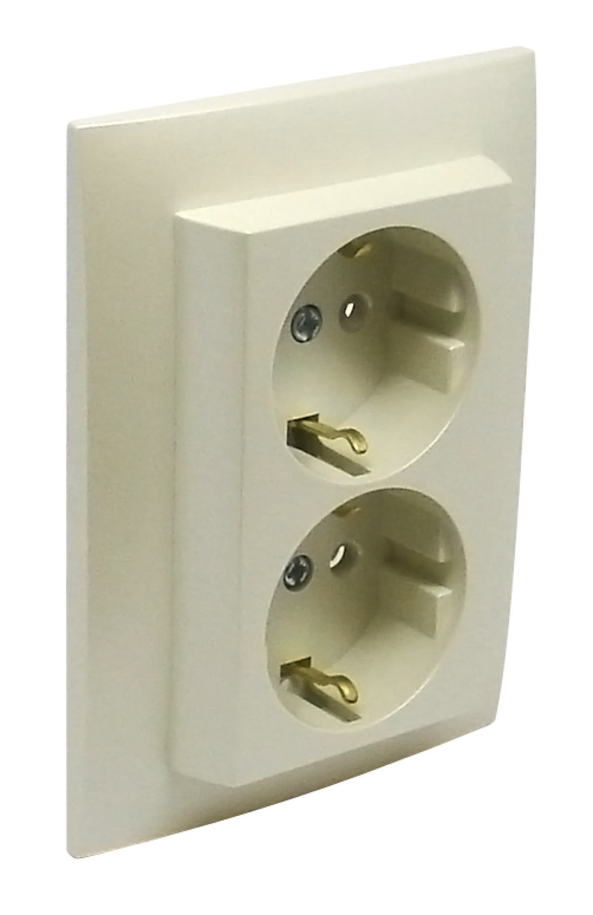 TOMADA DUPLA SCHUKO MONOB COBTUR PÉROLA