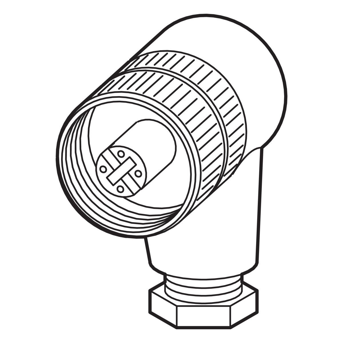 Coupling, angled, 4p