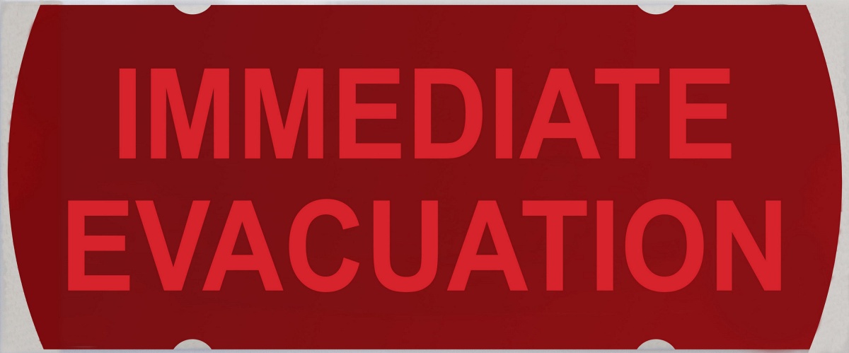 Eaton IMMEDIATE EVACUATION label