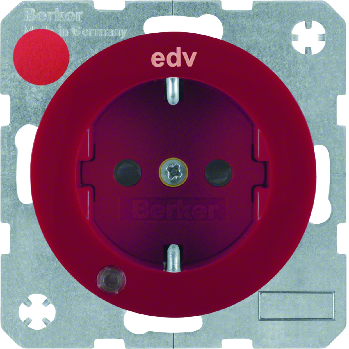 R.1R.3 - Schuko "EDV" cLED, encarnado