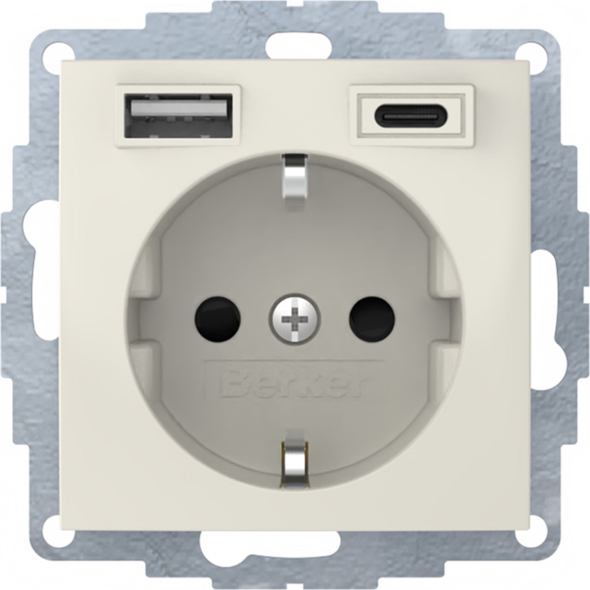 S.1B.x - Schuko c USB AC, creme