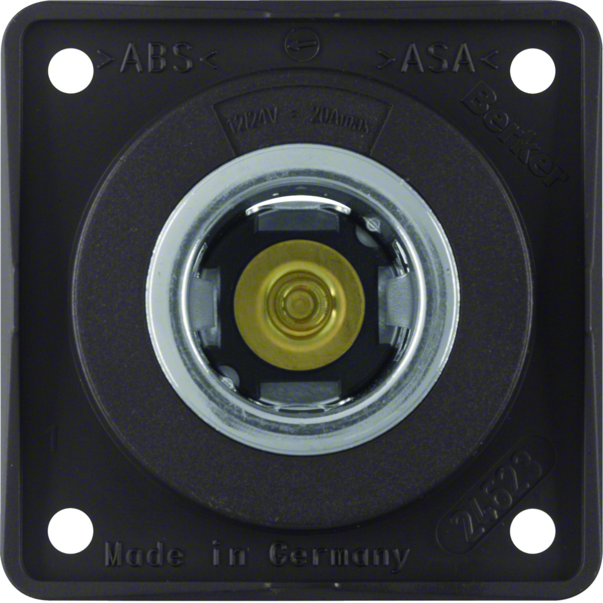 Integro - tomada 12V, castanho mate