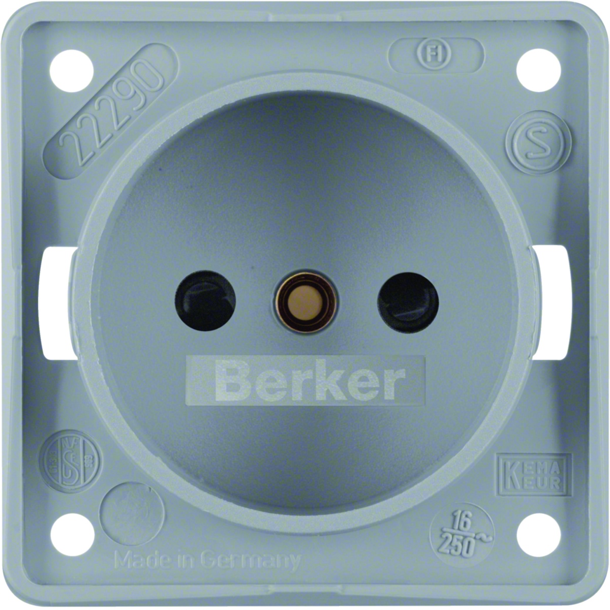Integro - tomada 2P obtur, cinzento mate