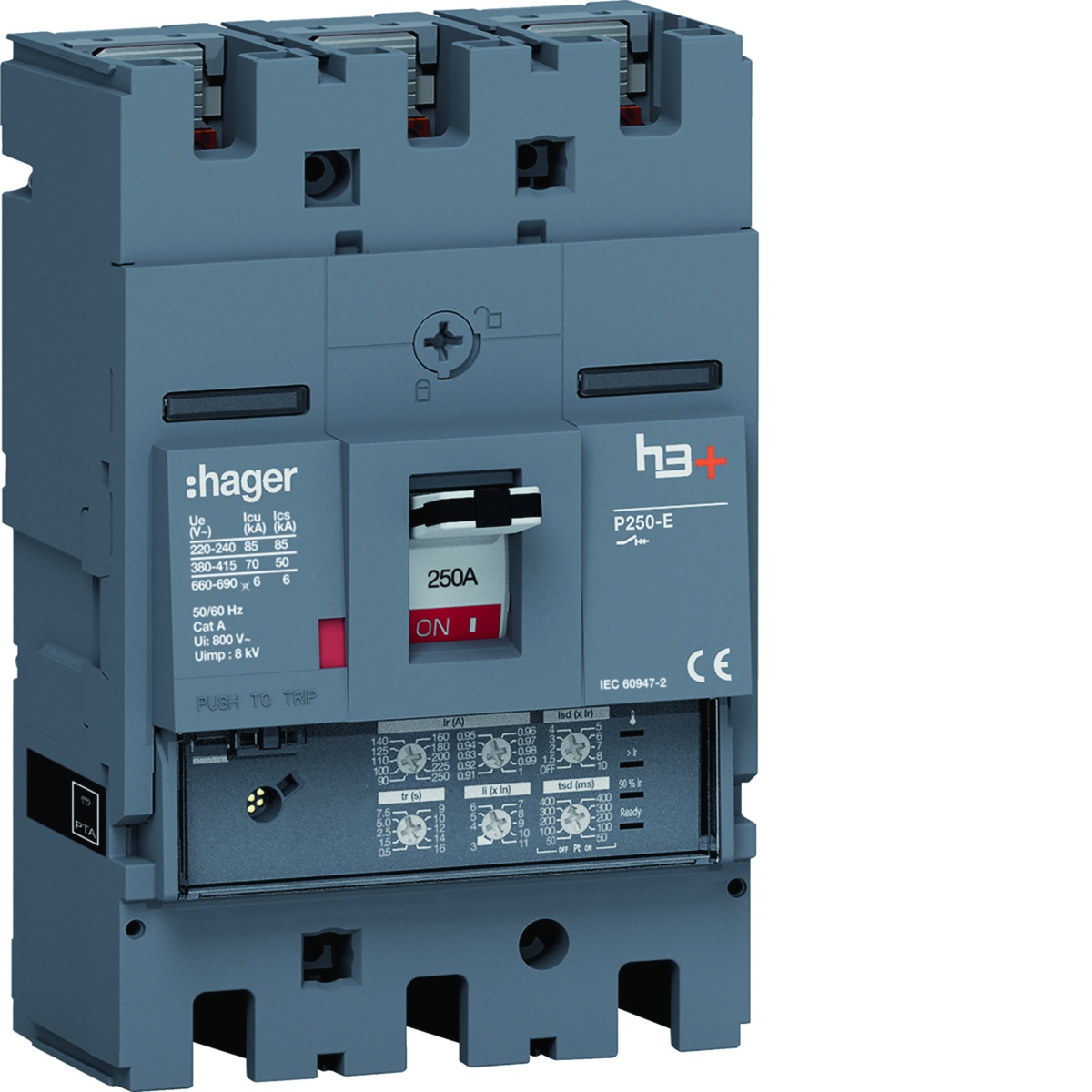 Disjuntor P250 LSI 3P-3D 250A 70kA