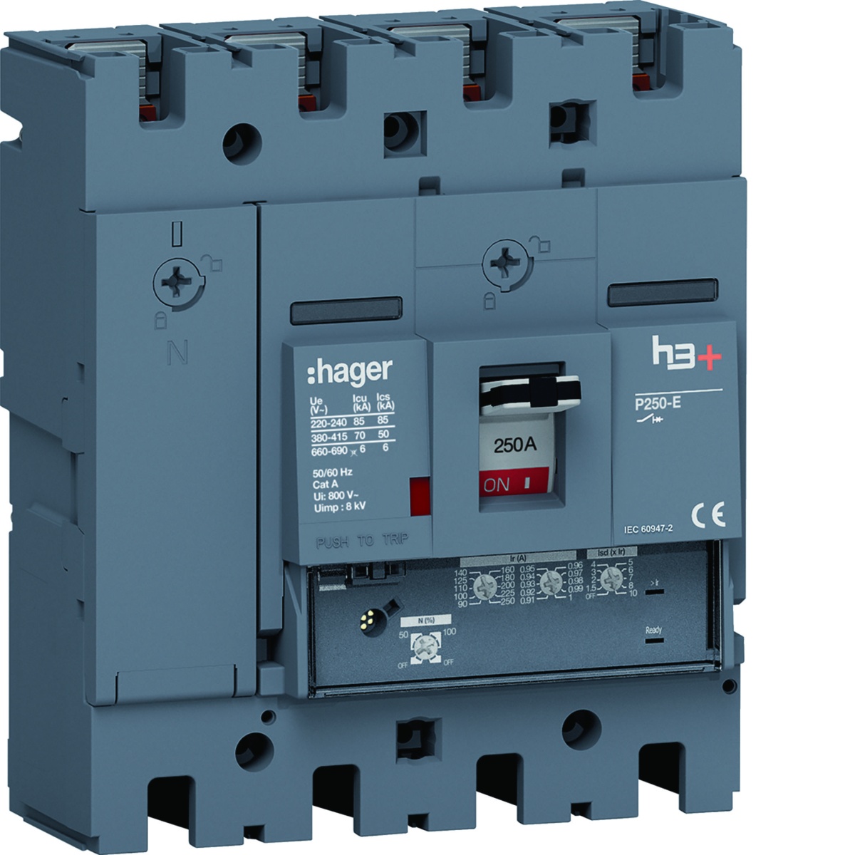 Disjuntor P250 LSnI 4P-4D 250A 70kA