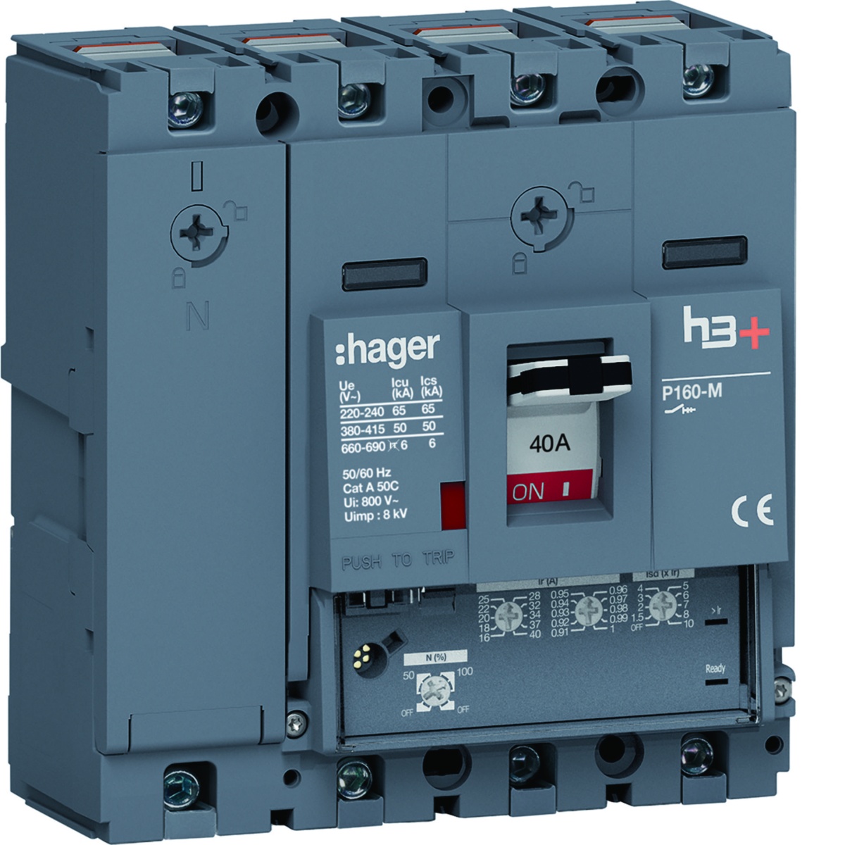 Disjuntor P160 LSnI 4P-4D 40A 50kA