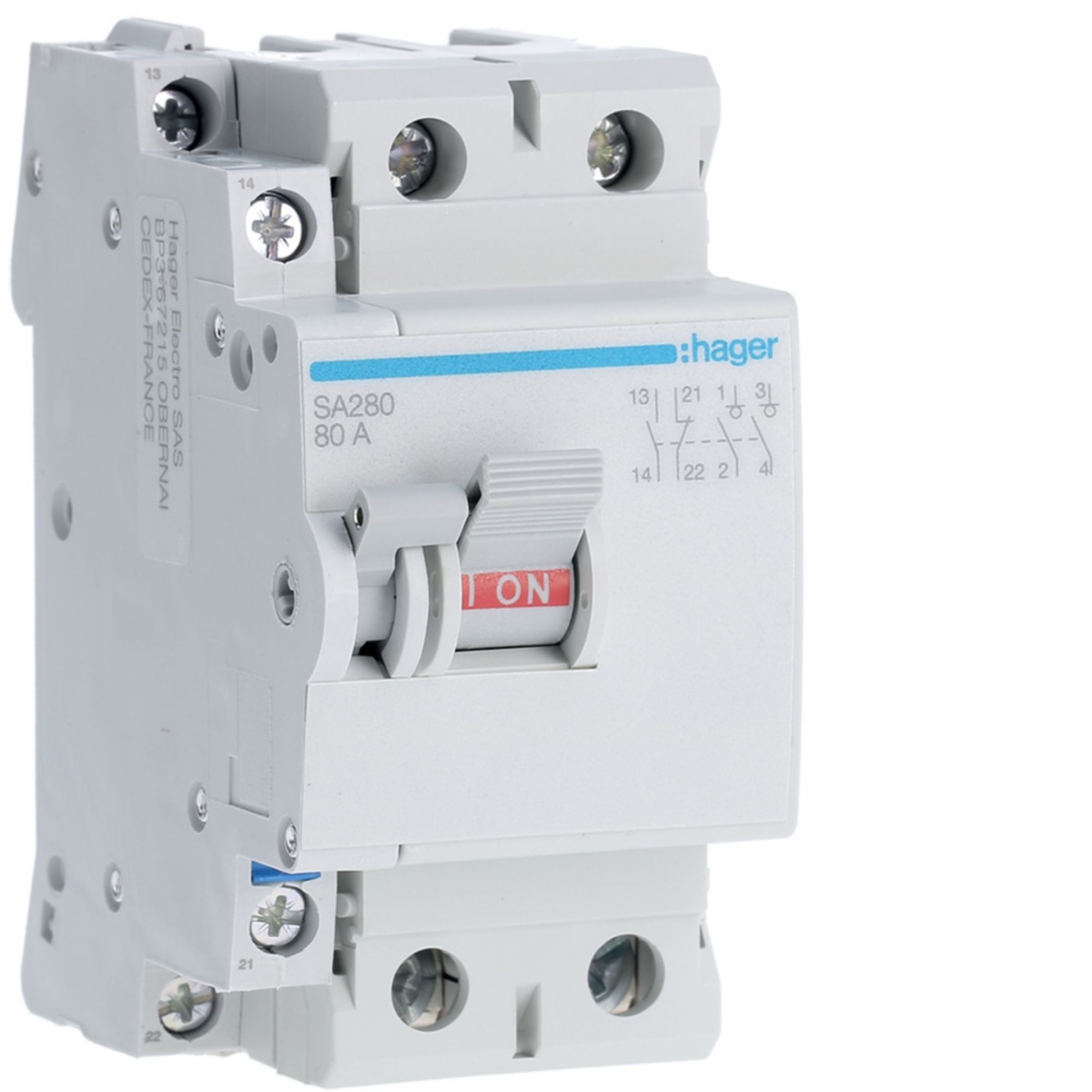 Interruptor bipolar 2x80A 2,5M