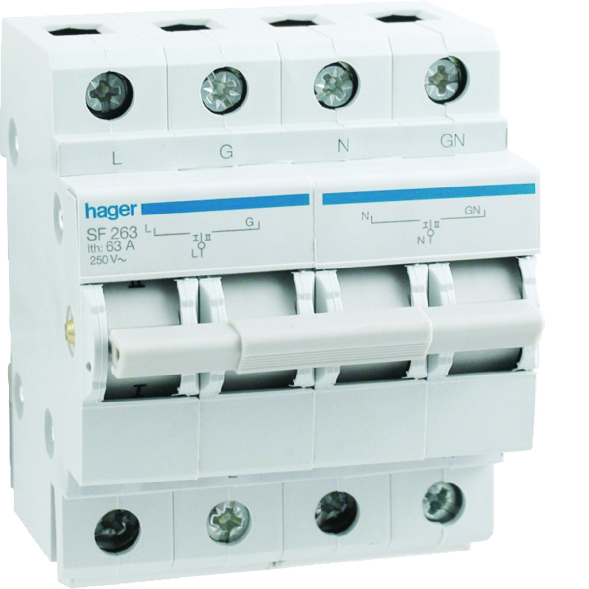 Inversor 2P 63A cponto zero 4M