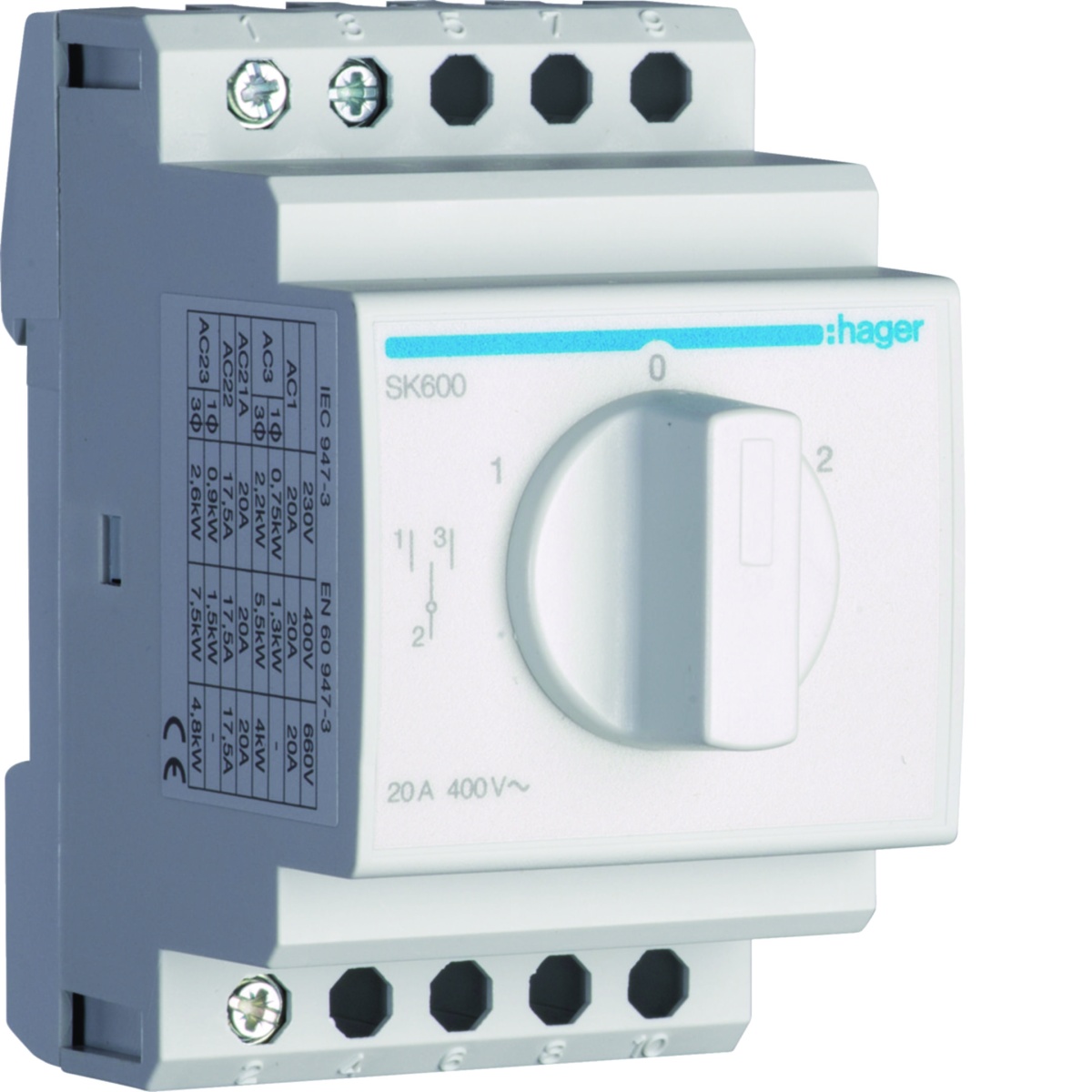 Comutador inversor 1P 20A