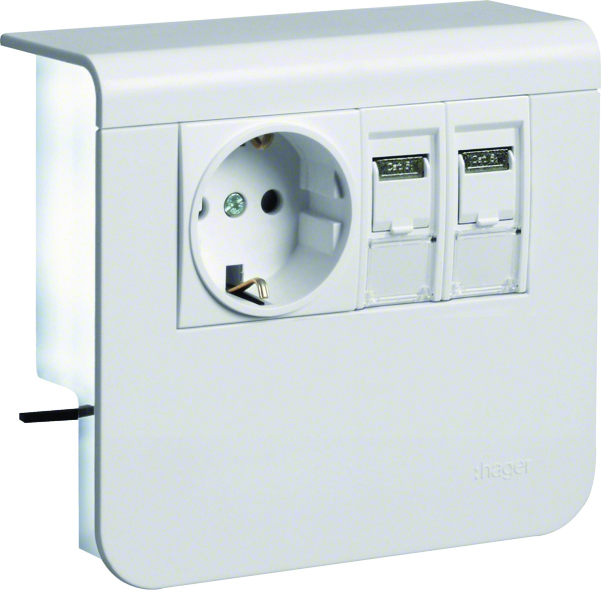 Schuko2xRJ45 Cat6 SL20055 branco
