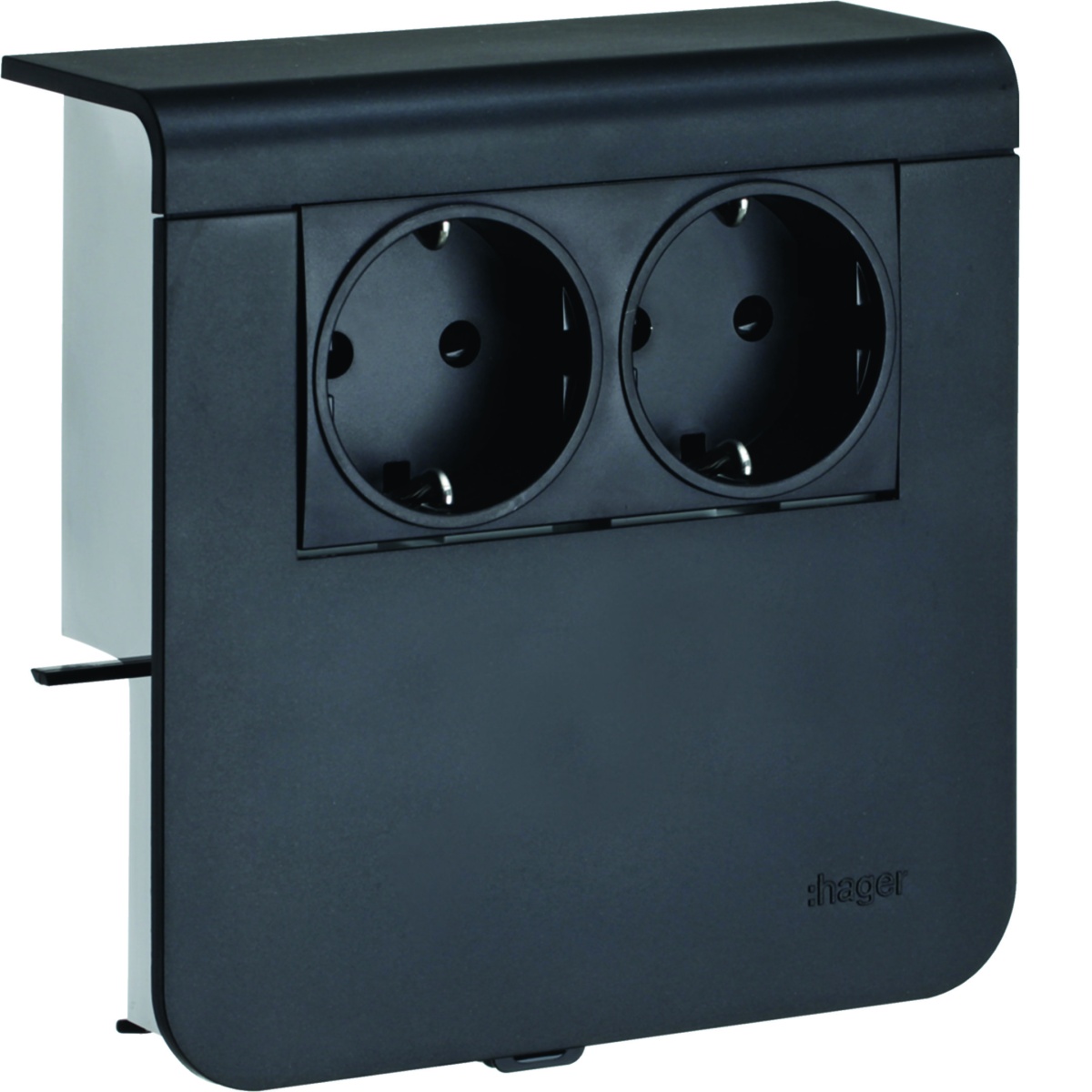 Sup 2xSchuko SL20080 preto grafite
