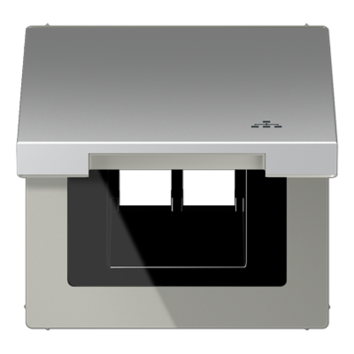 Tapa abat. retroc. simb. LAN LS alum.