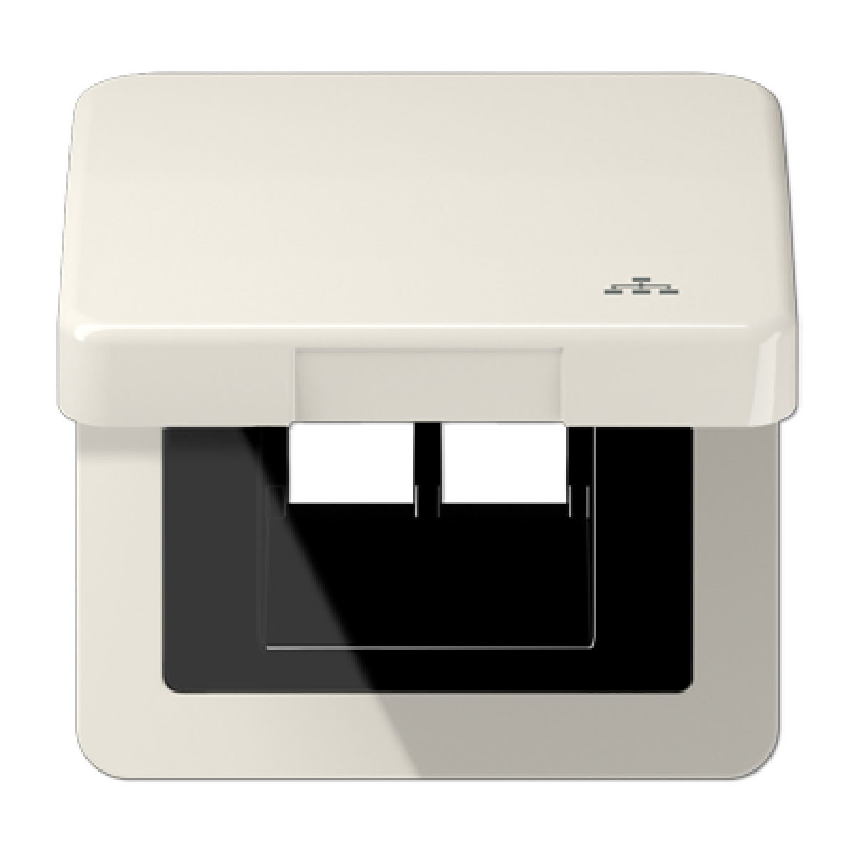 Tapa abat. retroc. simb. LAN CD bl.