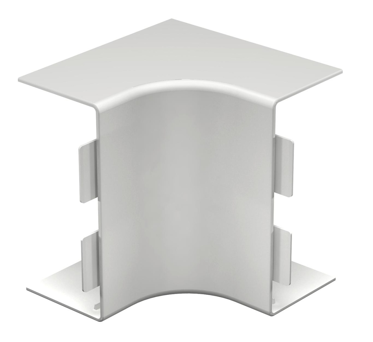 Ângulo interno 60x130mm Policloreto de vinilo branco puro RAL 9010