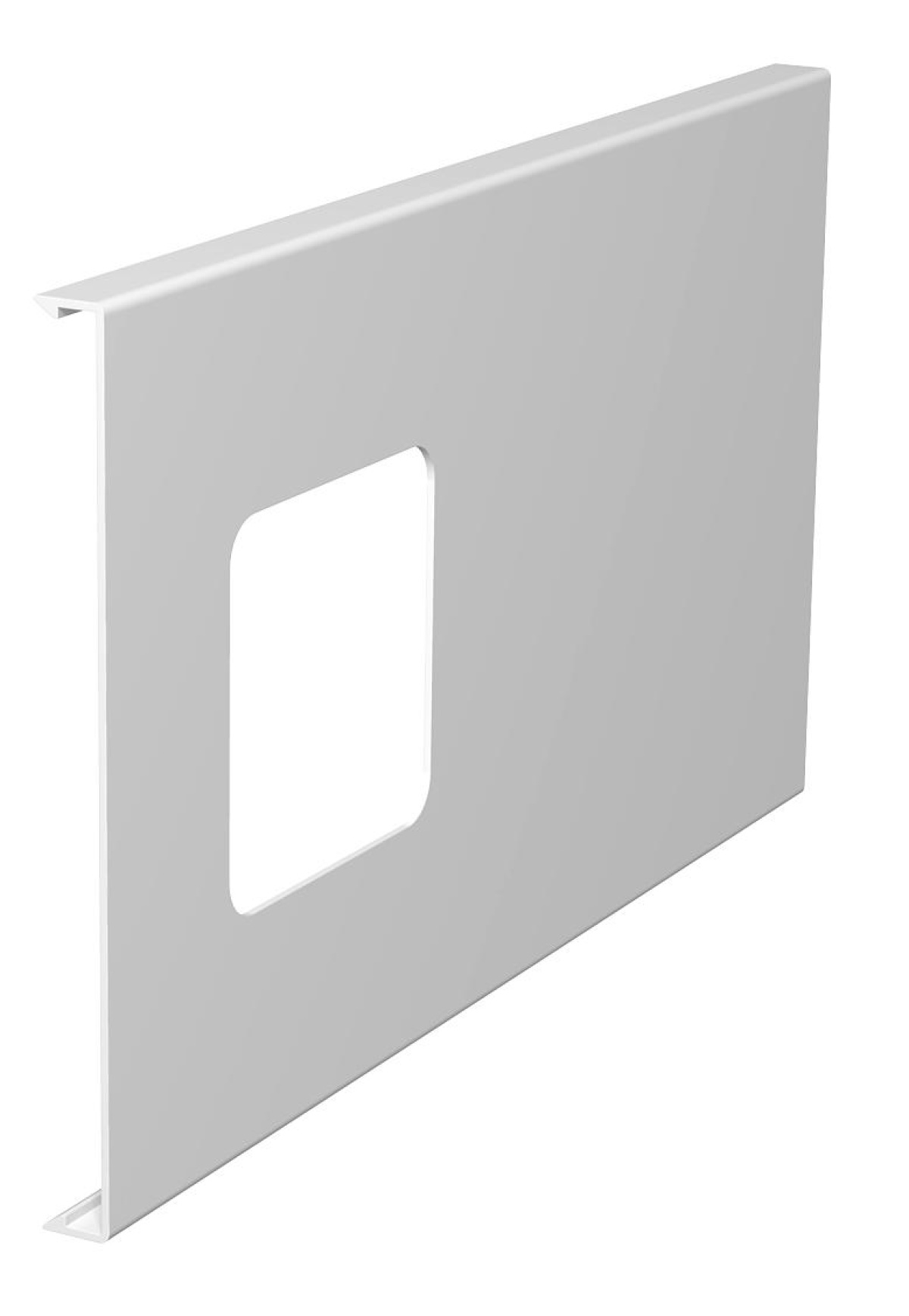 Tampa para aparelhagem simples 170x300mm Policloreto de vinilo branco puro RAL 9010