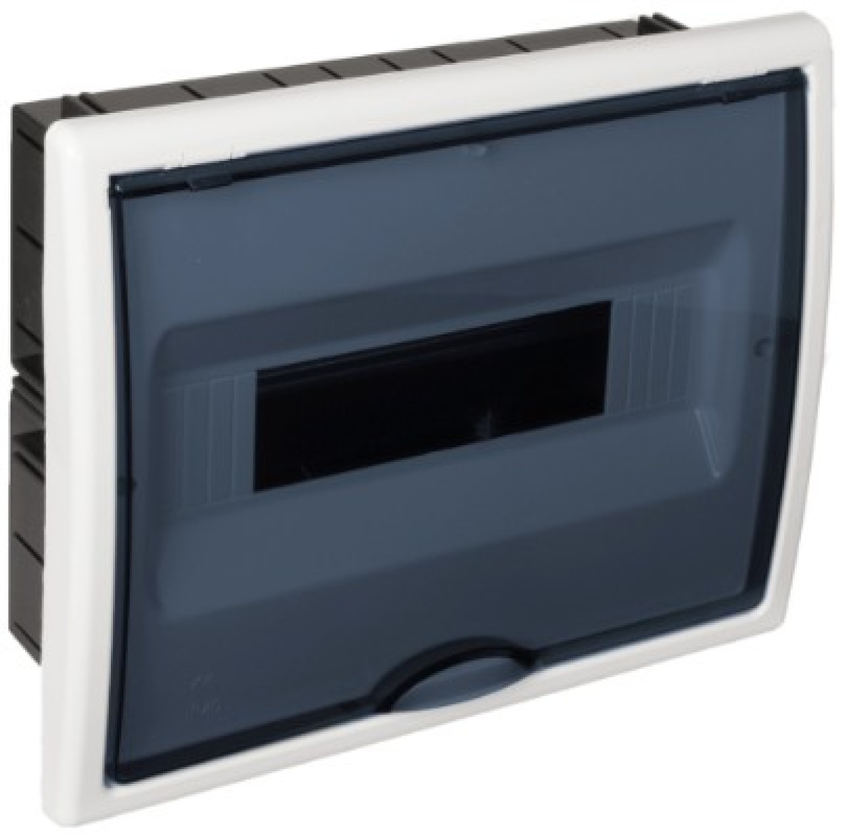 Flush distribution board, 12 modules. Fume door.