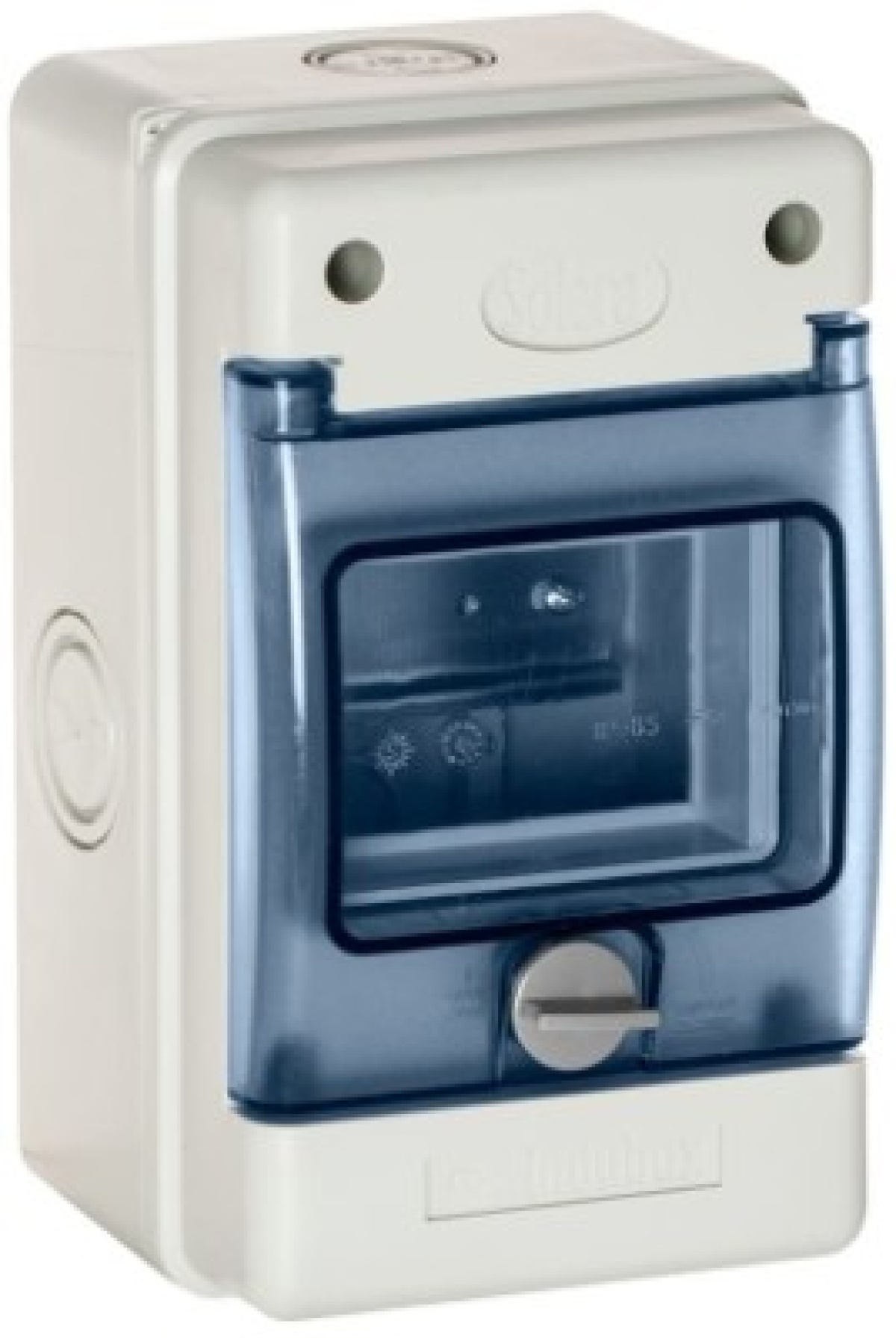 Industrial distribution box of 4 modules.