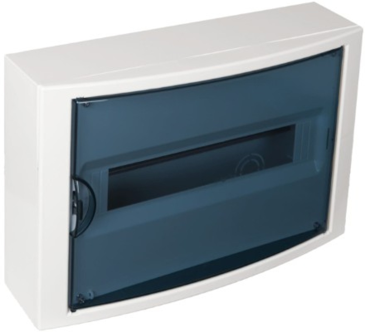 Surface distribution board, 14 modules. Fume door.