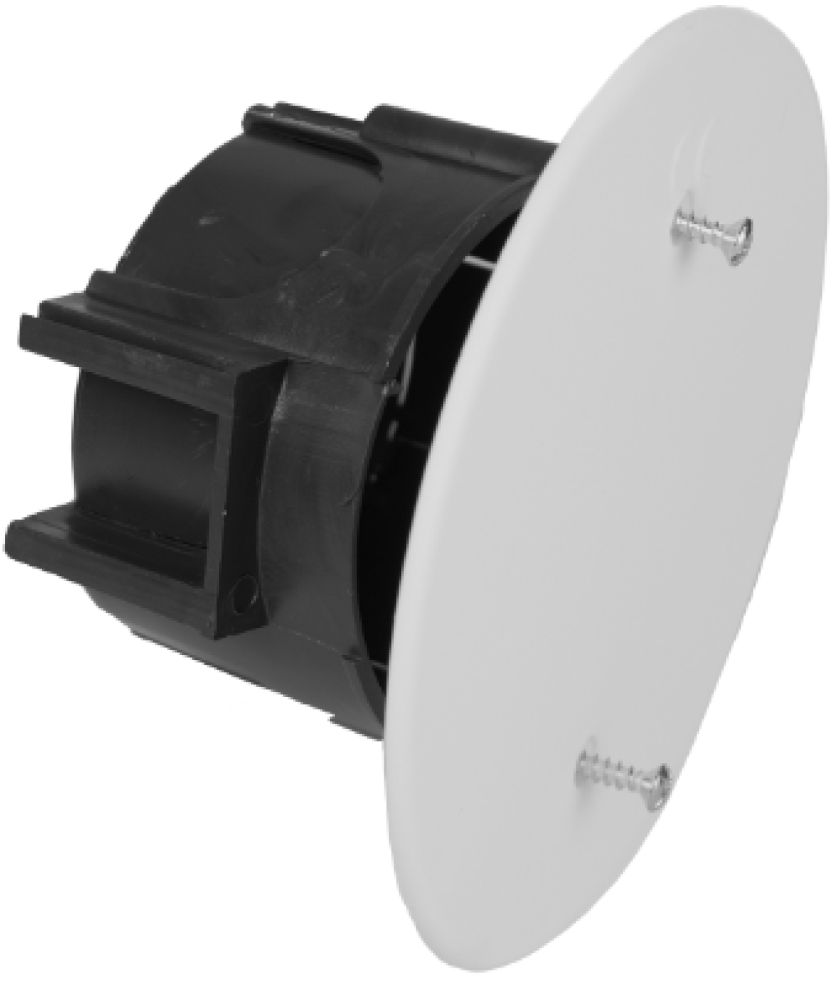 Flush connection box. Ø 65 mm Cover with screws.