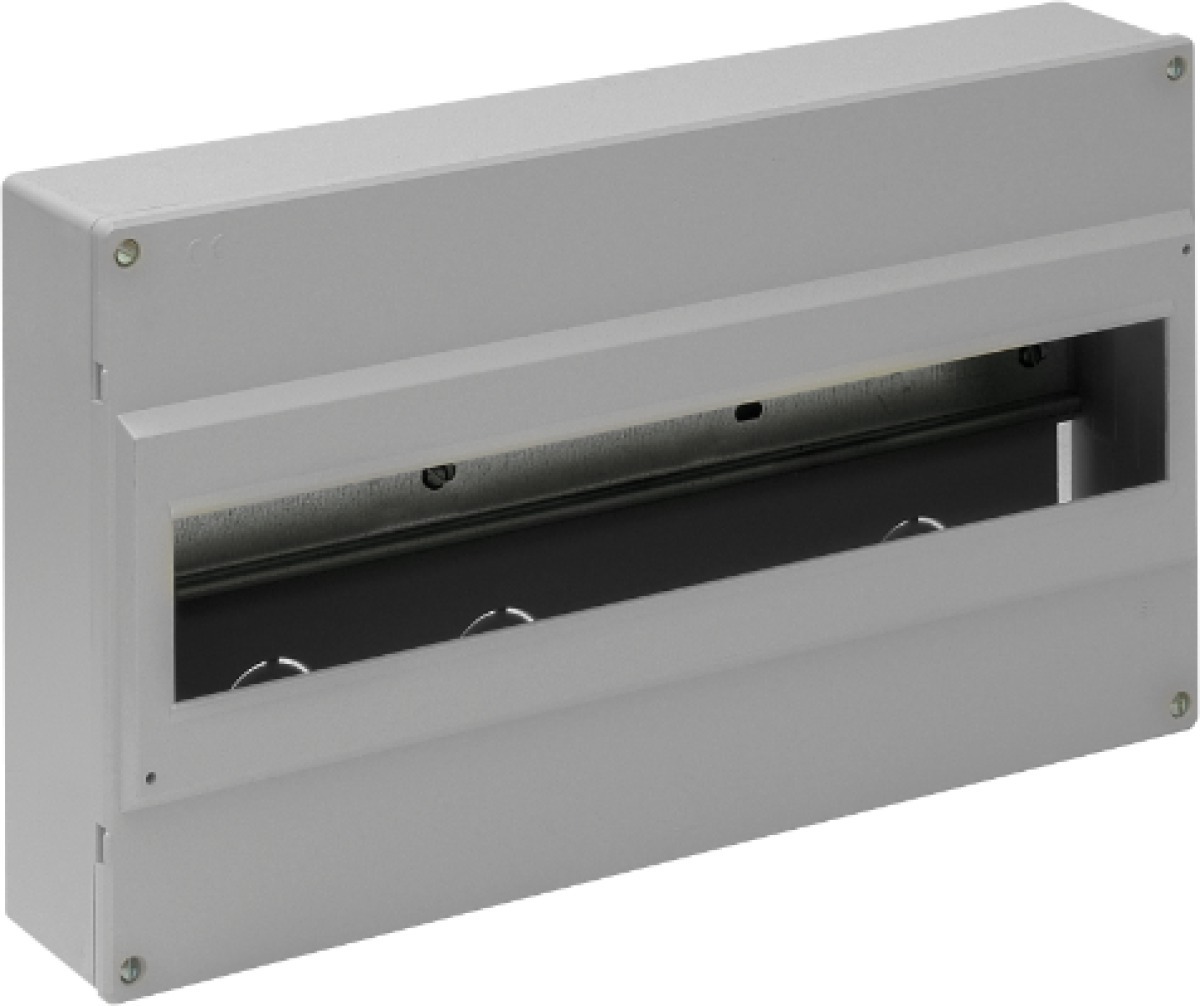 Surface distribution board, 18 modules.
