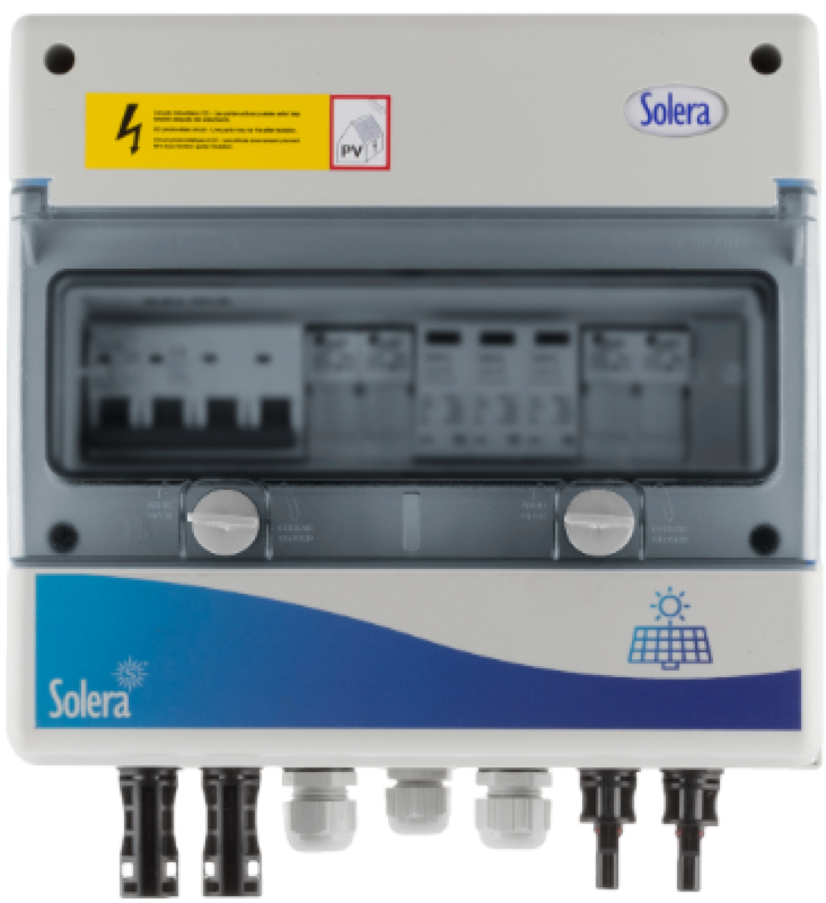 Painel DC de proteção para strings (2 entradas - 1 saída)